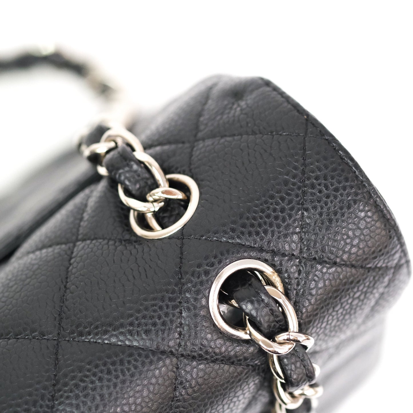Chanel Classic Maxi Single Flap Quilted Black Caviar Silver Hardware