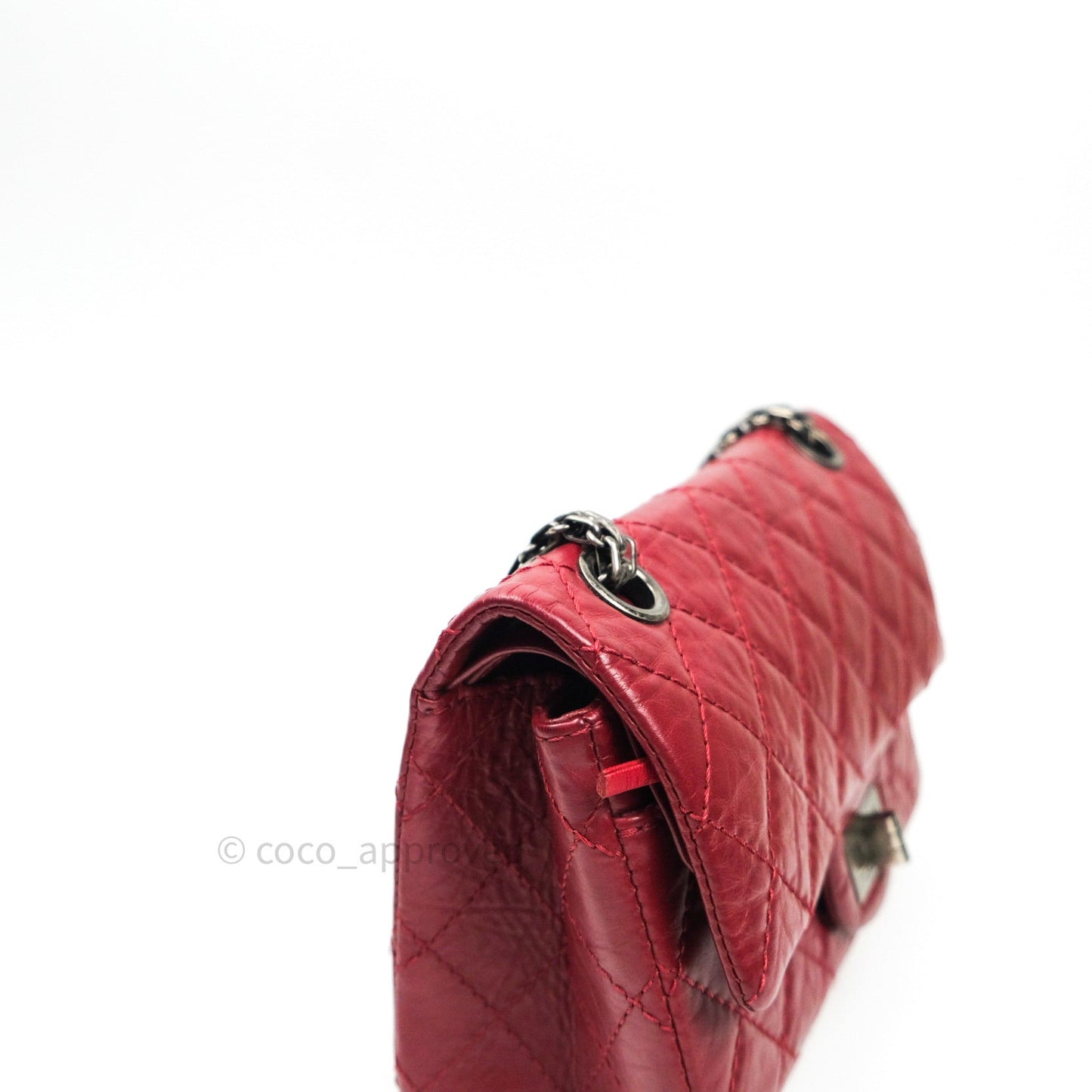 Chanel Mini Reissue 224 Dark Red Aged Calfskin Ruthenium Hardware