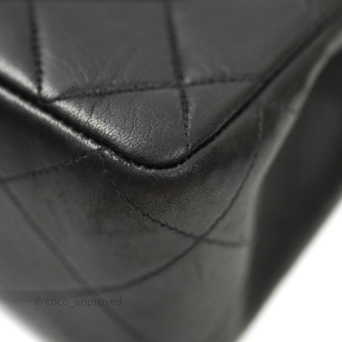 Chanel Vintage XL Jumbo Single Flap Black Lambskin 24K Gold Hardware