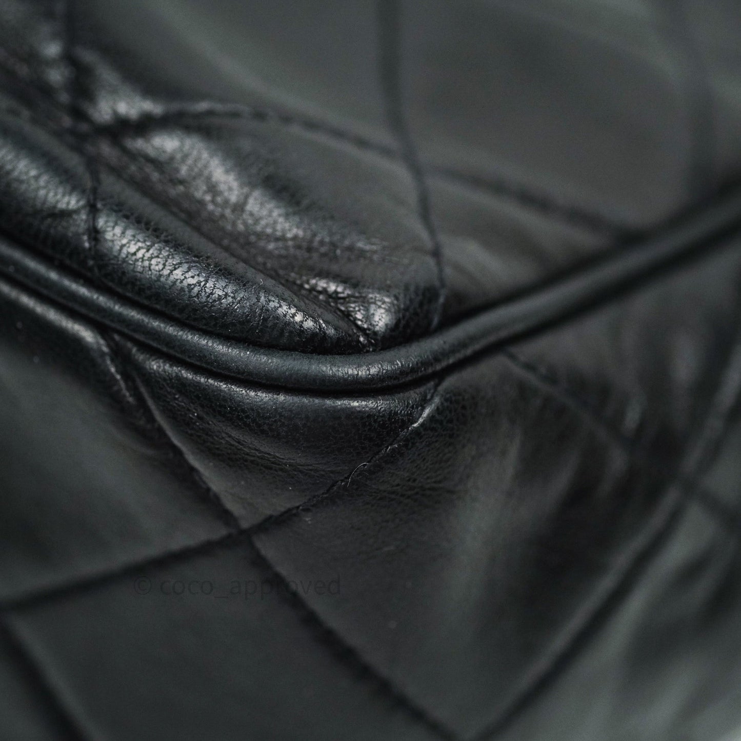 Chanel Black Quilted Lambskin Vintage Classic Camera Bag 24K Gold Hardware