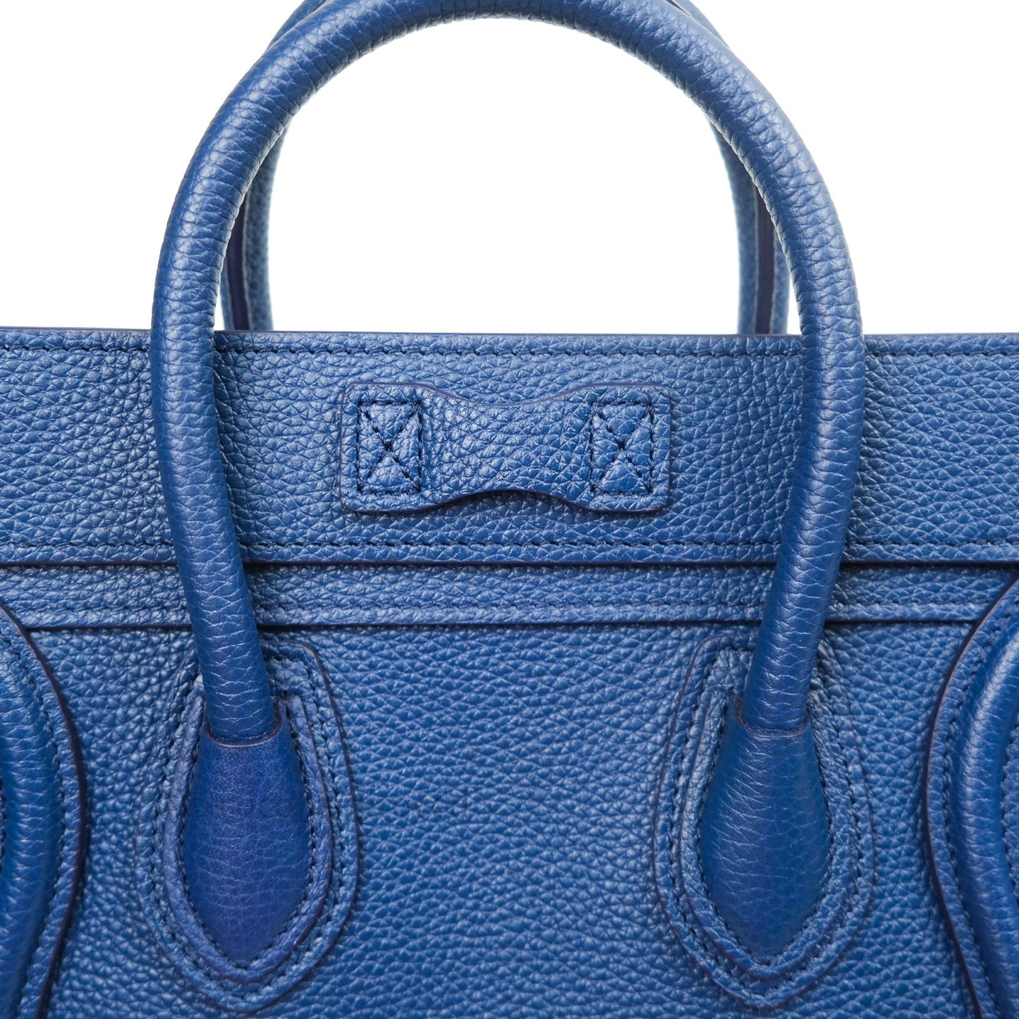 Celine Nano Luggage in Dark Indigo Drummed Calfskin