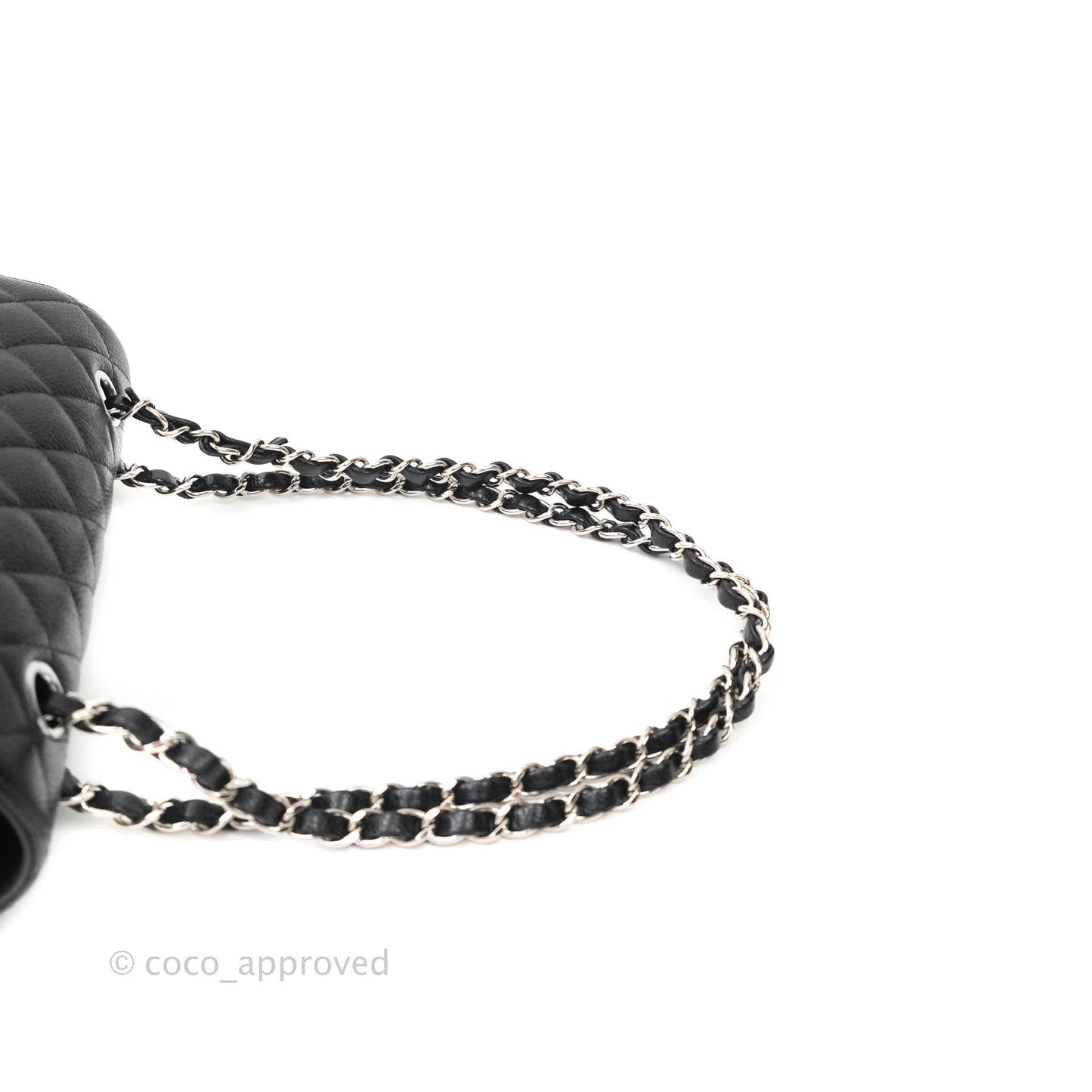 Chanel Classic Small S/M Flap Black Caviar Silver Hardware