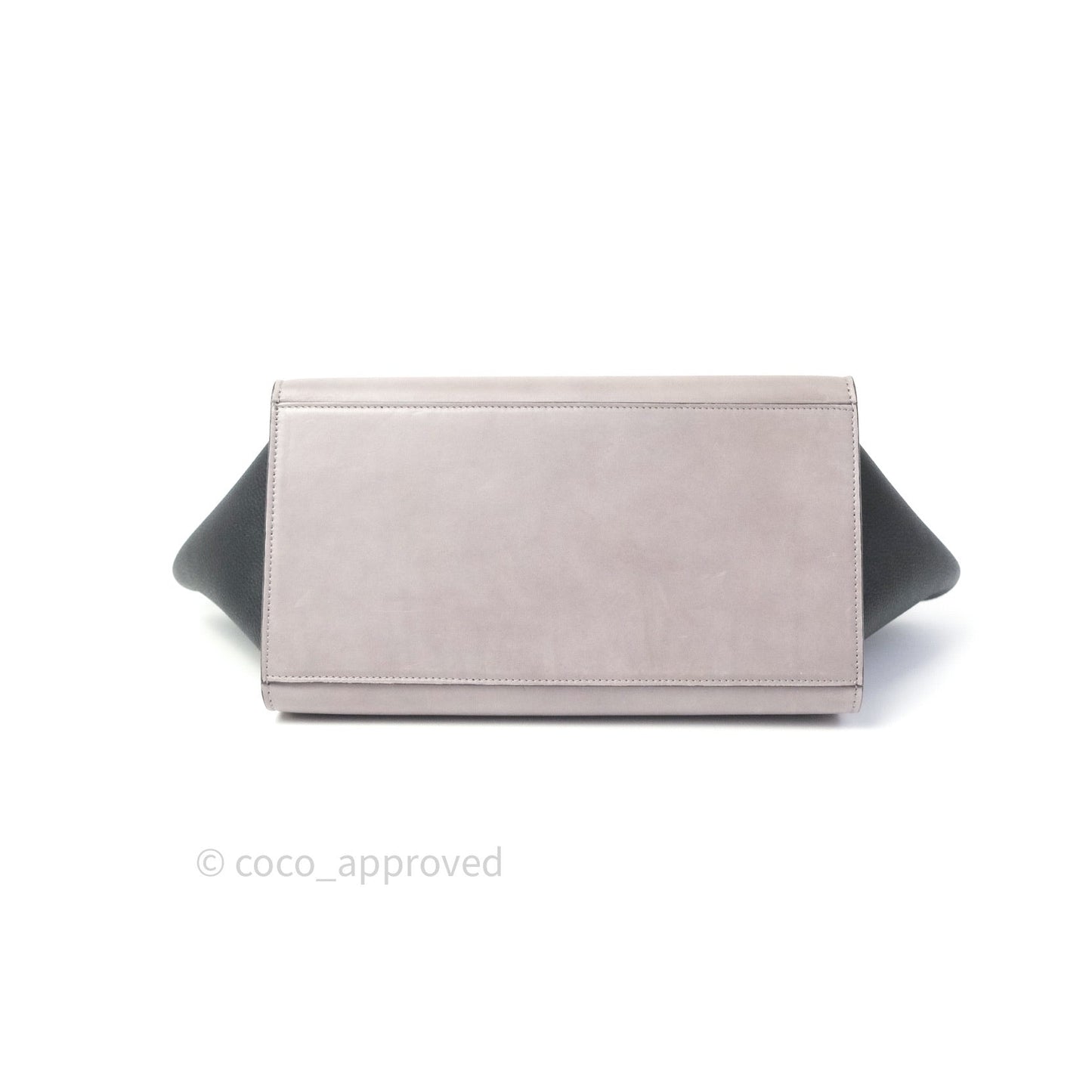 Celine Sleek Calfskin Small Tri-Color Trapeze Dark Blue