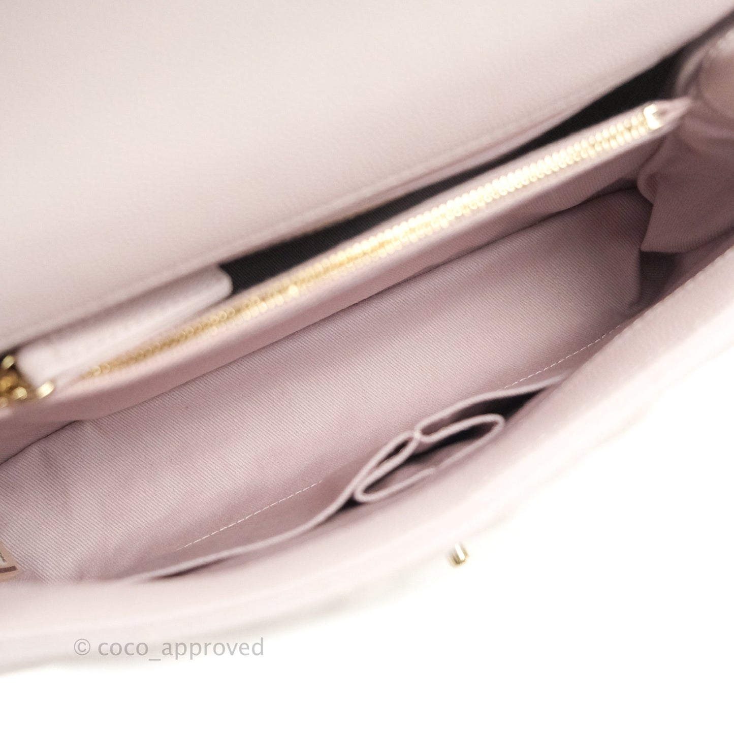 Chanel Small Coco Handle Quilted Lilac Caviar Gold Hardware