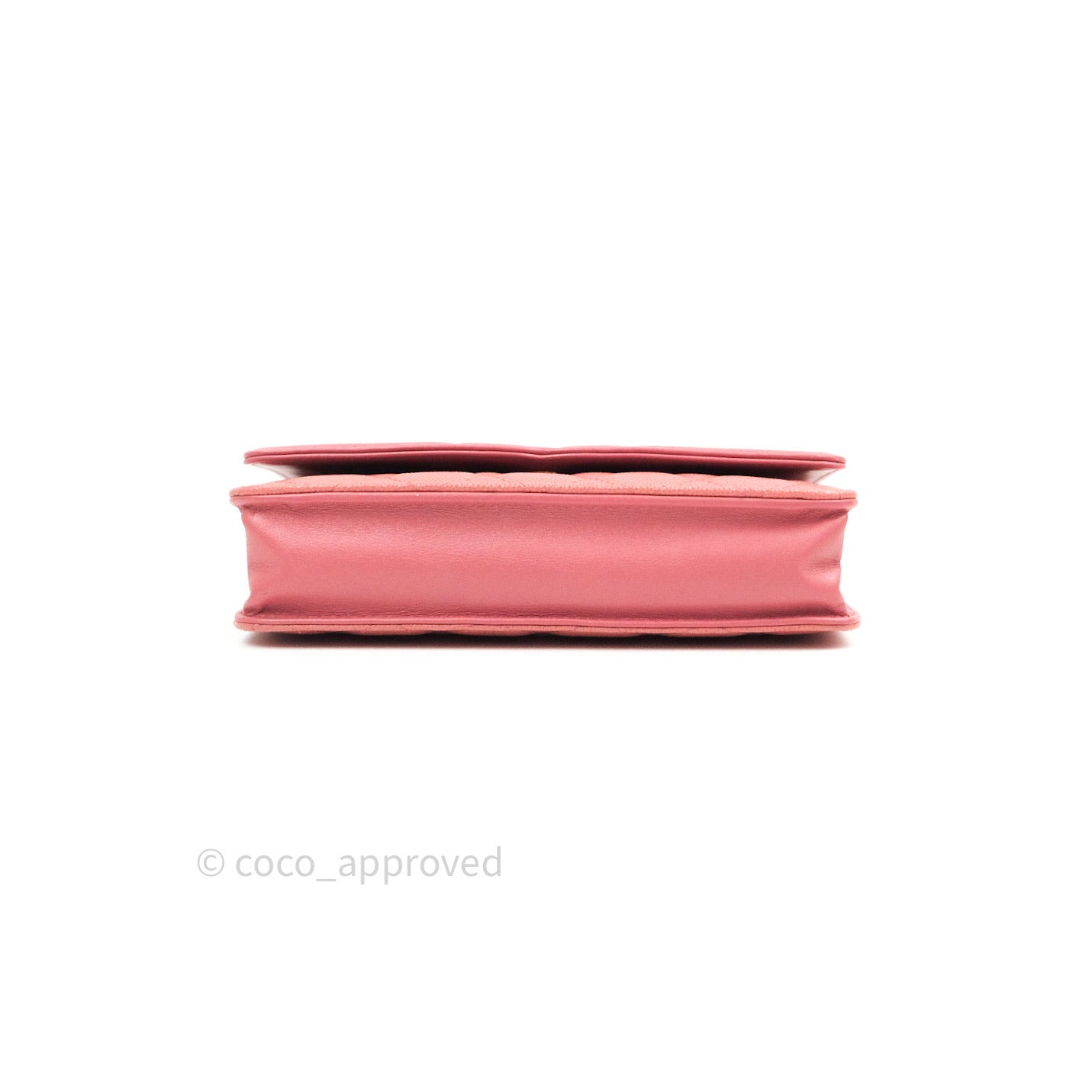Chanel Filigree Wallet on Chain WOC Pink Caviar Gold Hardware