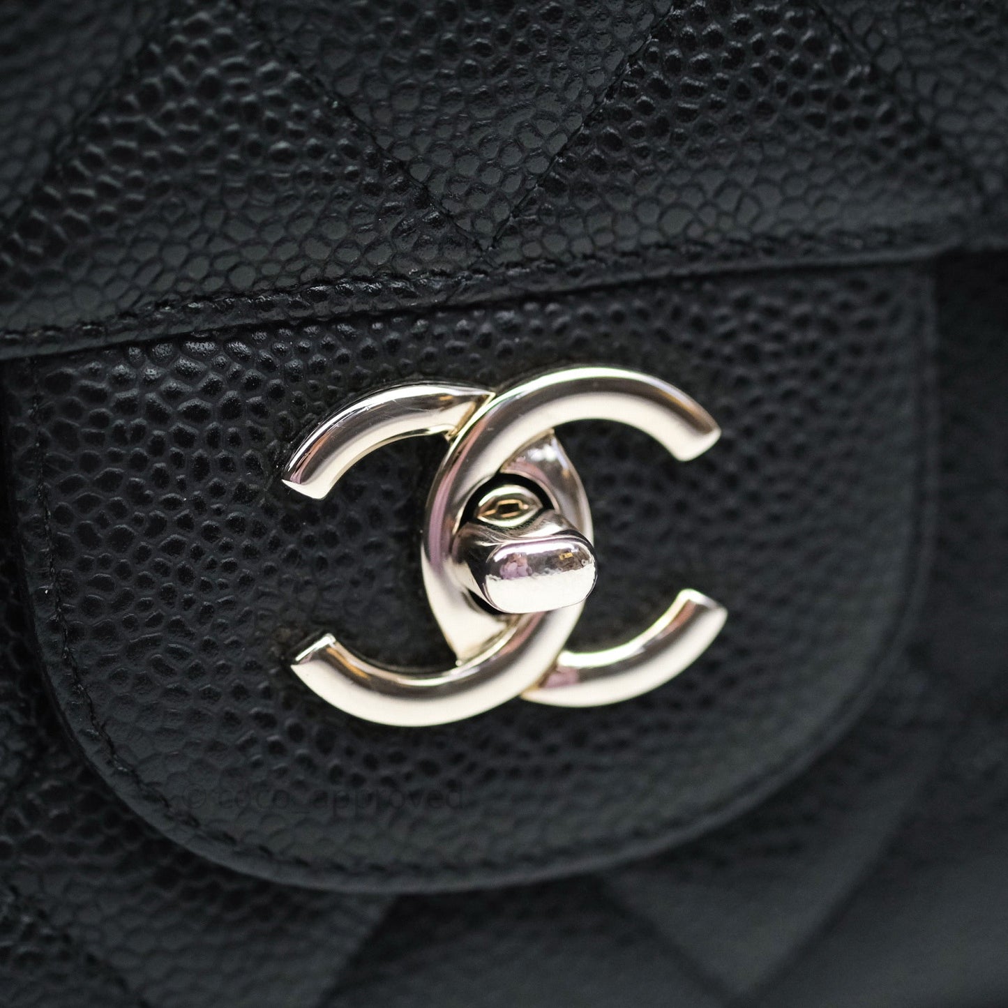 Chanel Classic Maxi Single Flap Quilted Black Caviar Silver Hardware