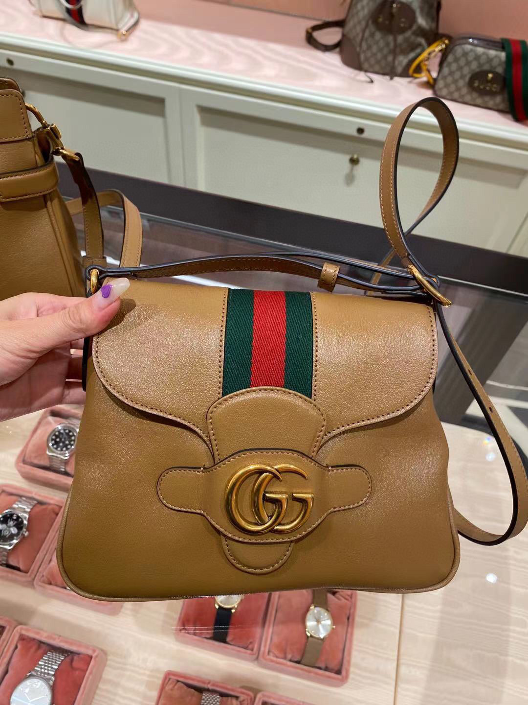 Luxury Gucci Small Messenger Bag With Double G