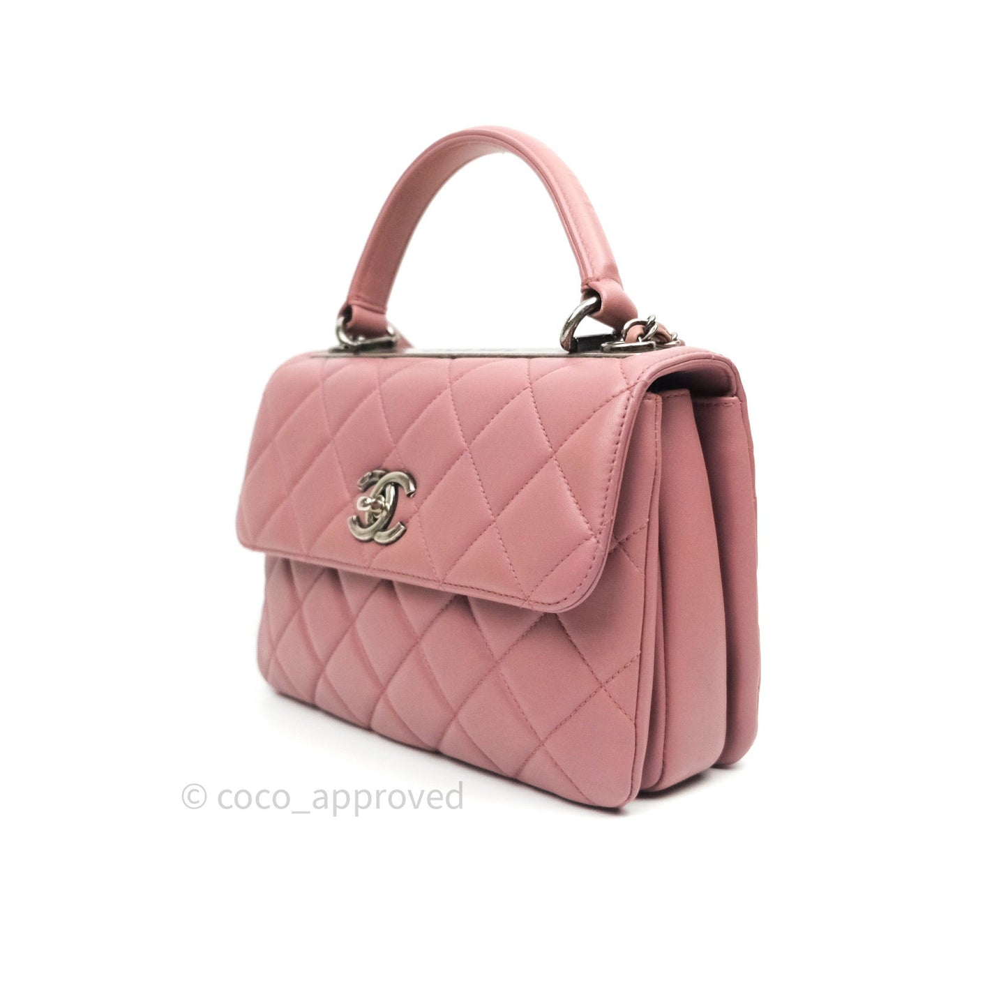 Chanel Quilted Small Trendy CC Flap Bag Mauve Pink Lambskin Ruthenium Hardware