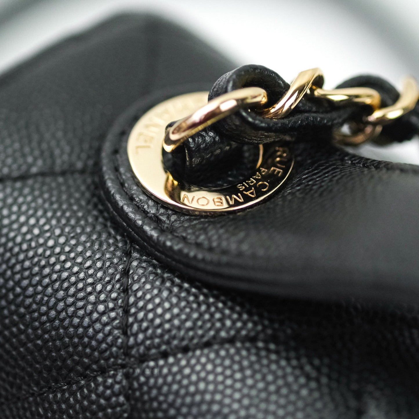 Chanel Quilted Medium Business Affinity Flap Black Caviar Light Gold Hardware