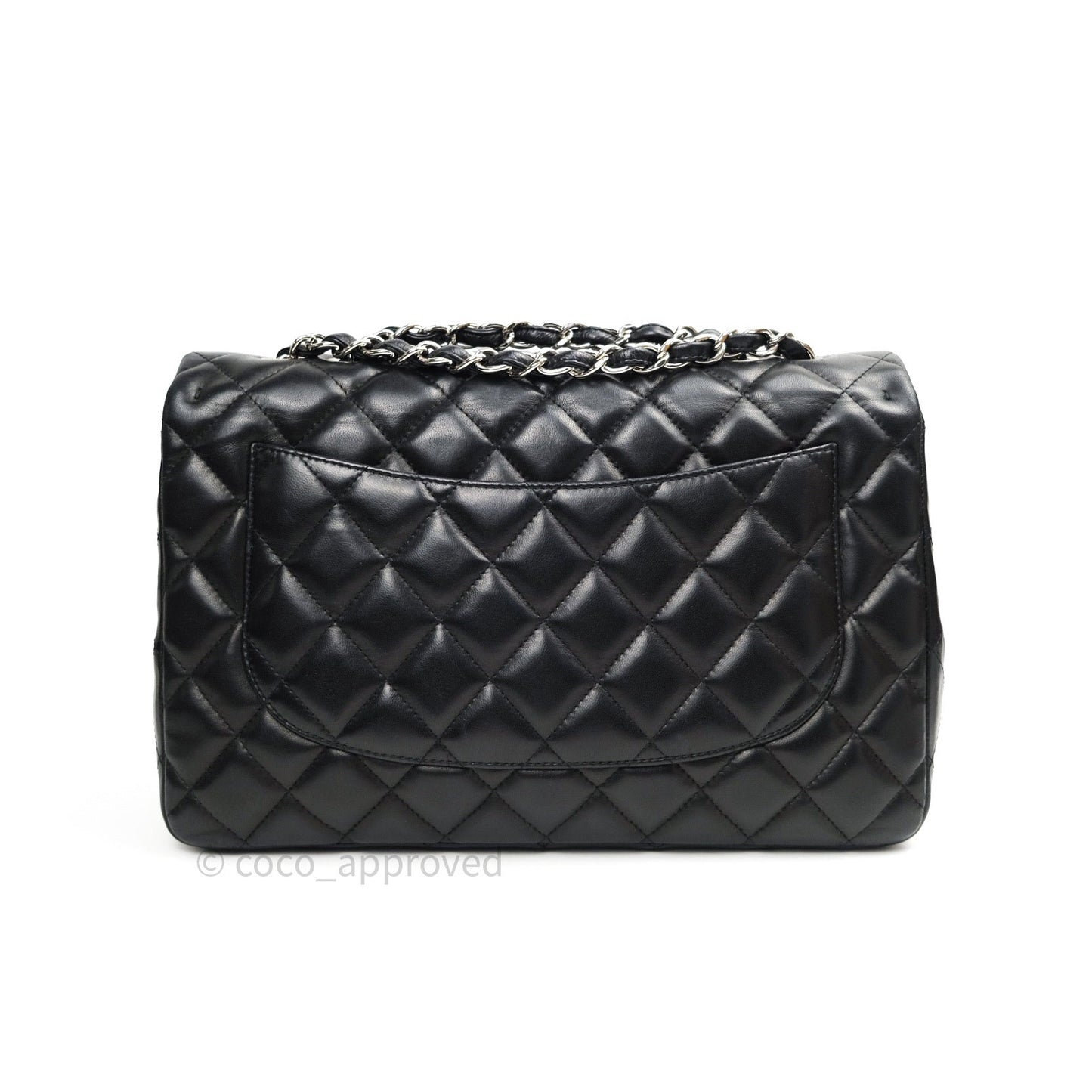 Chanel Jumbo Single Flap Black Lambskin Silver Hardware⁣⁣