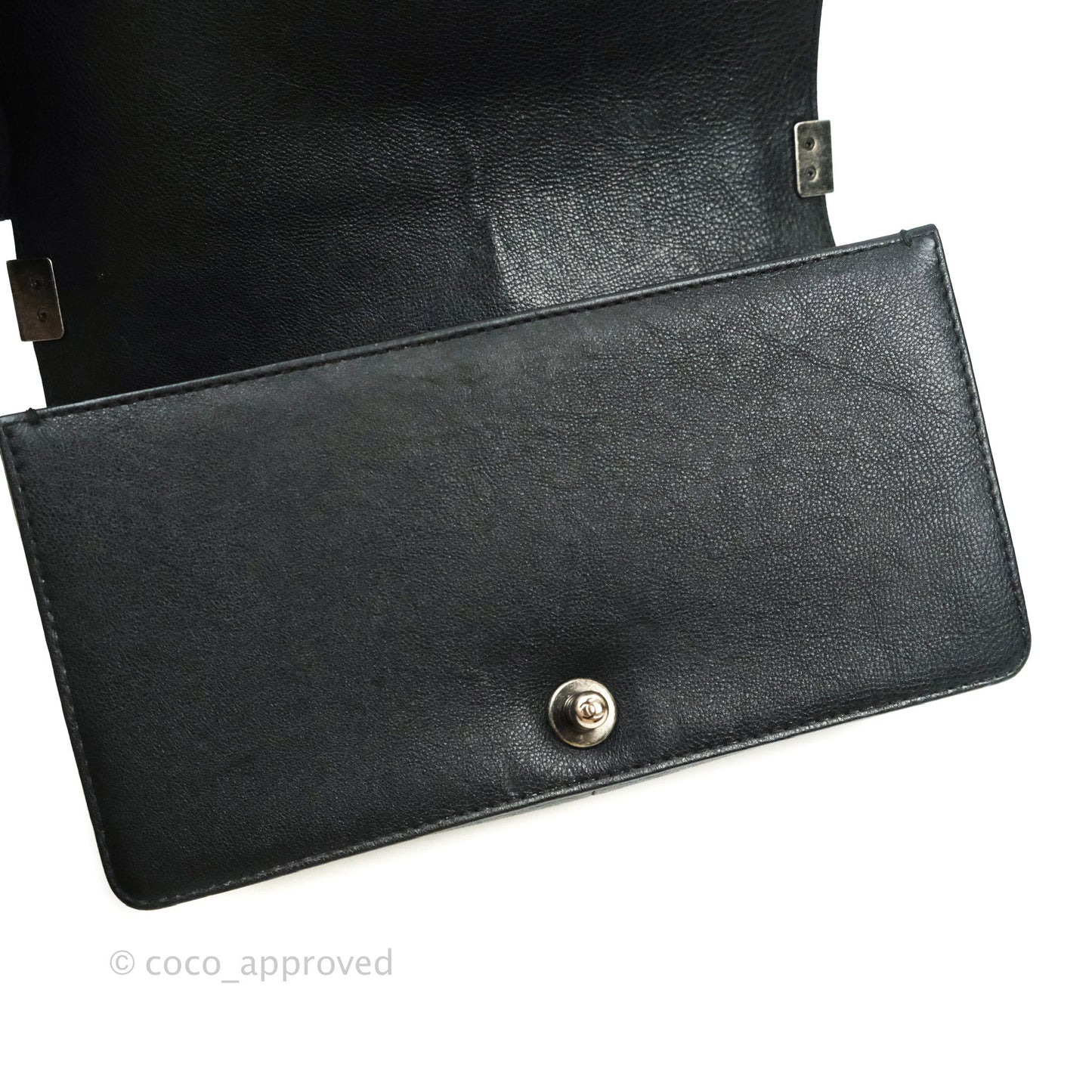 Chanel Boy Quilted Medium Black Grained Calfskin Ruthenium Hardware