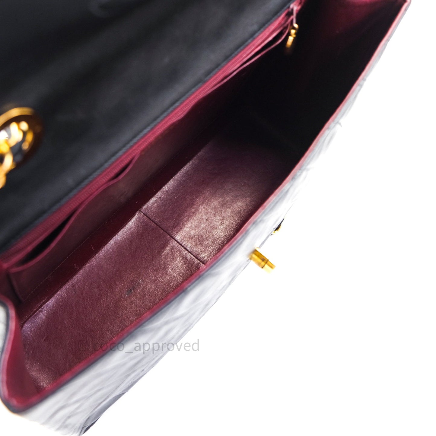 Chanel Vintage XL Jumbo Single Flap Black Lambskin 24K Gold Hardware