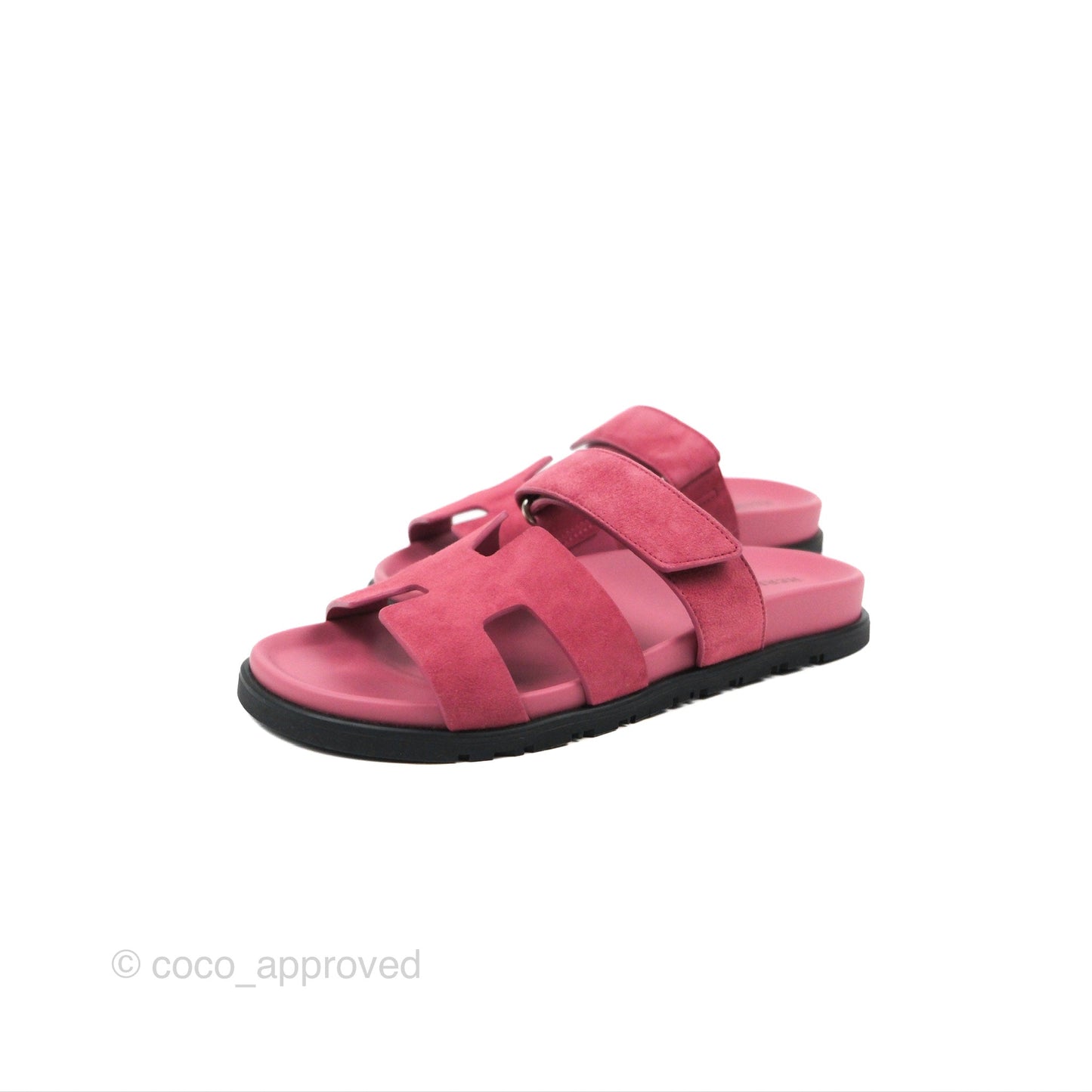 Hermès Chypre Sandal Suede Rose Aphrodite 37.5