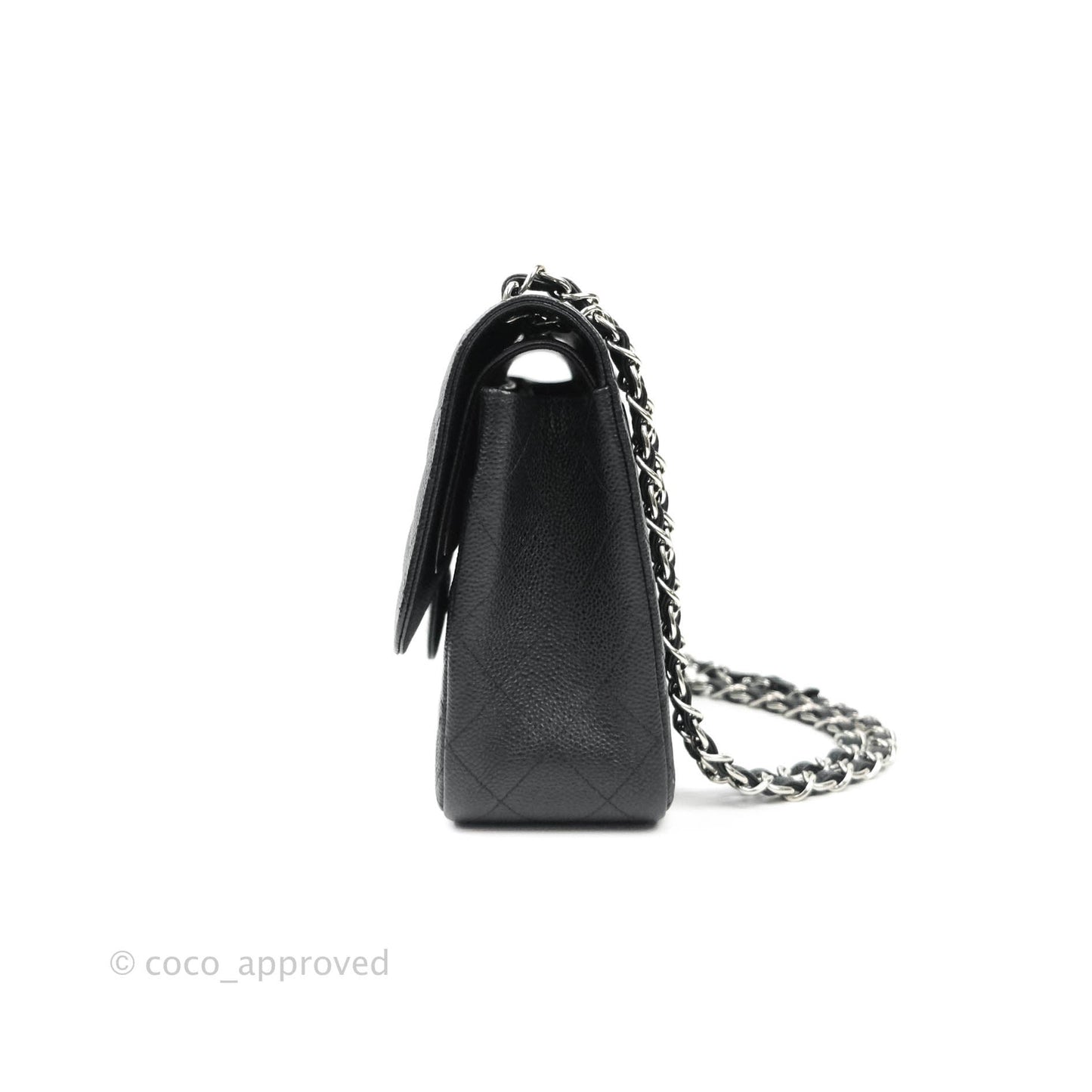 Chanel Jumbo Double Flap Black Caviar Silver Hardware⁣⁣