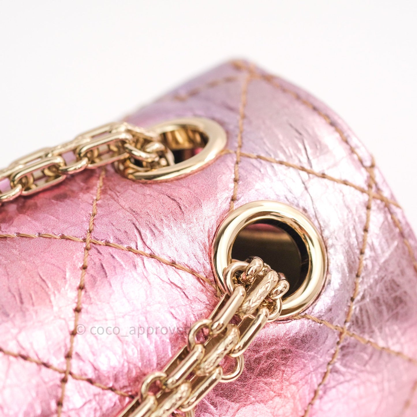 Chanel Mini Reissue 224 Rainbow Quilted Calfskin Gold Hardware