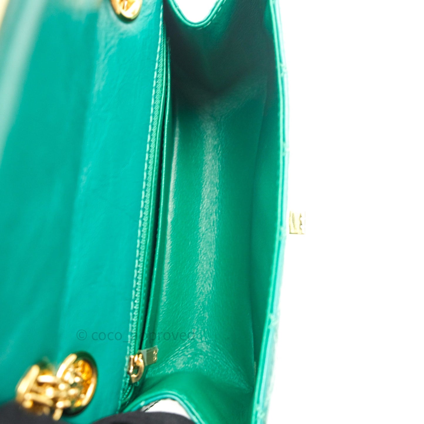 Chanel Mini Reissue 224 Green Aged Calfskin Gold Hardware