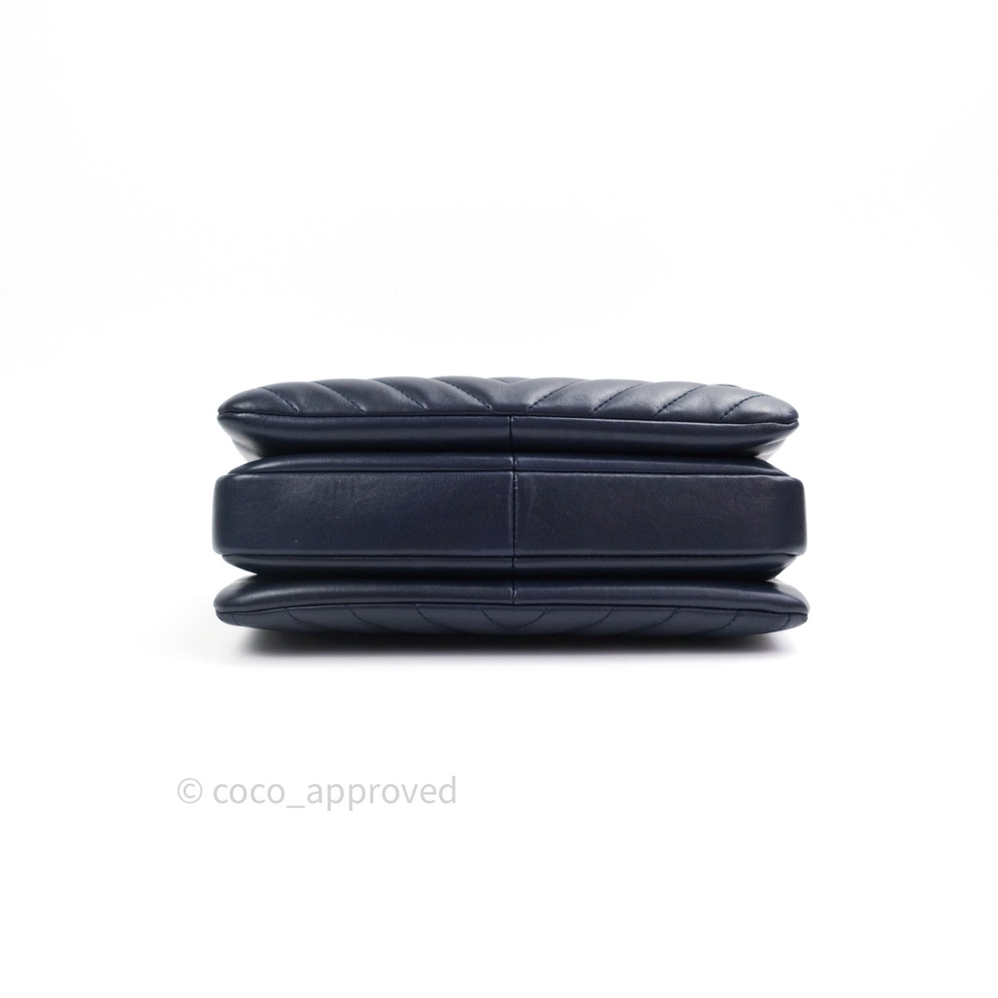 Chanel Trendy CC Small Chevron Navy Lambskin Gold Hardware