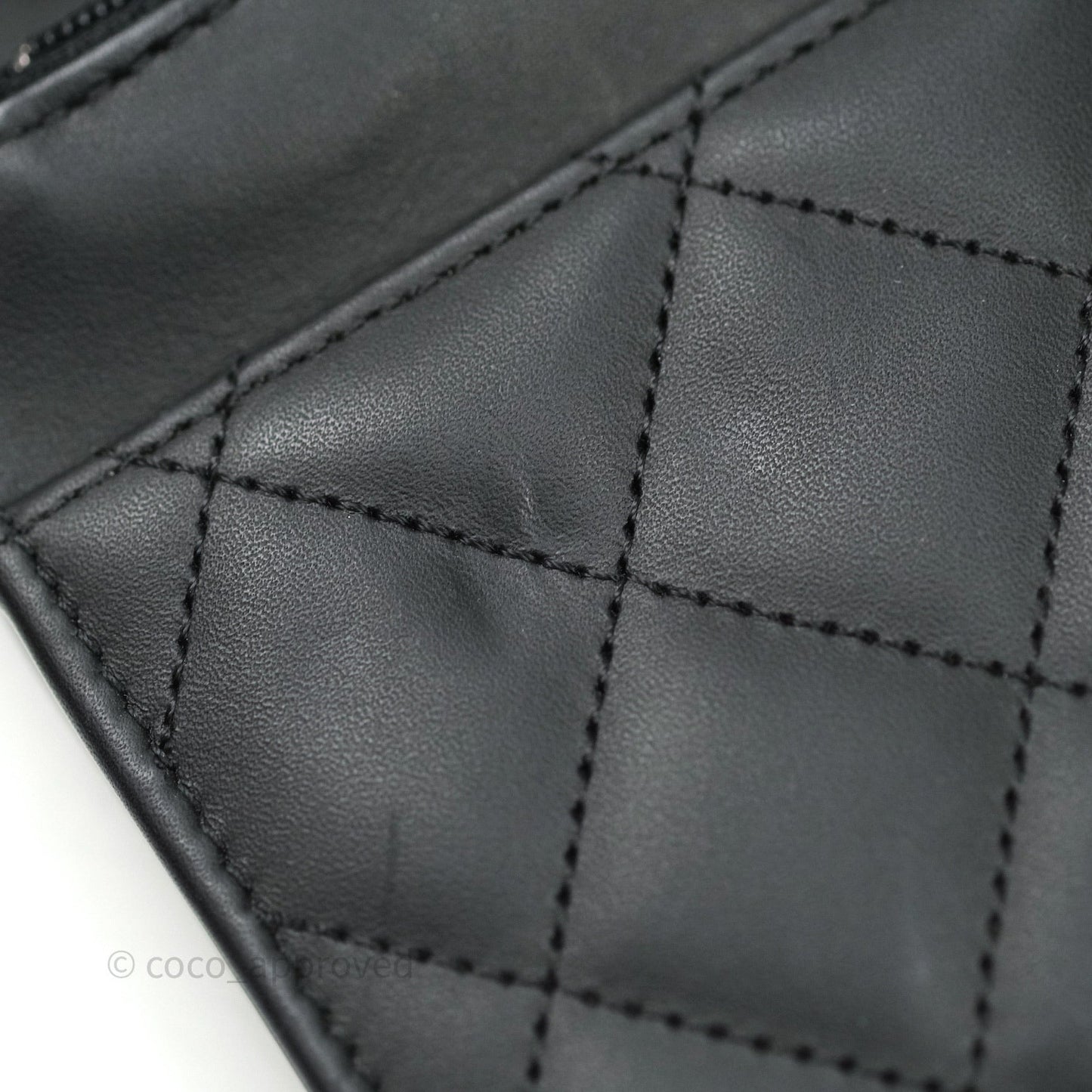 Chanel Quilted Wallet on Chain WOC Cambon Black Calfskin Silver Hardware