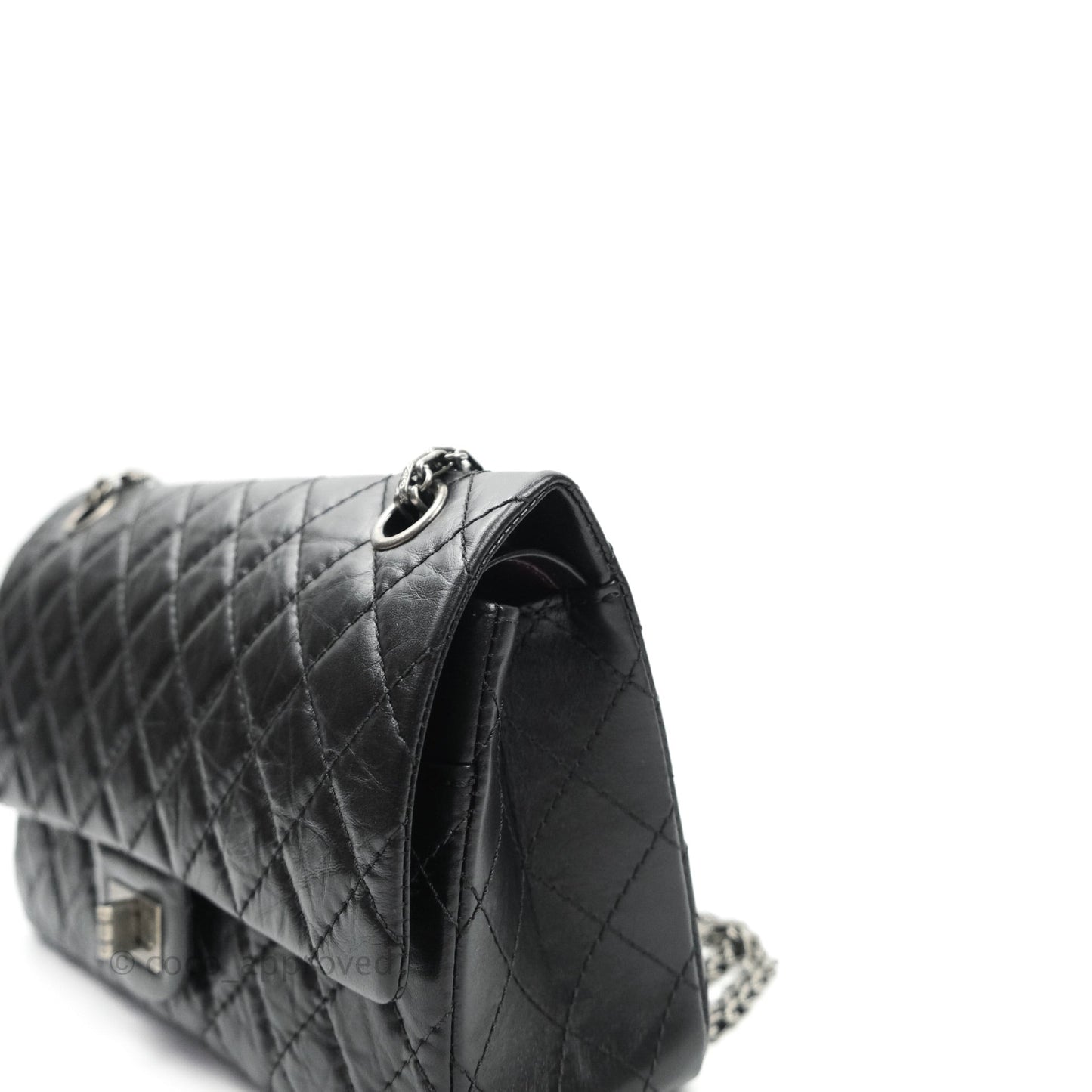 Chanel Reissue Quilted Aged Calfskin Black Ruthenium Hardware 225