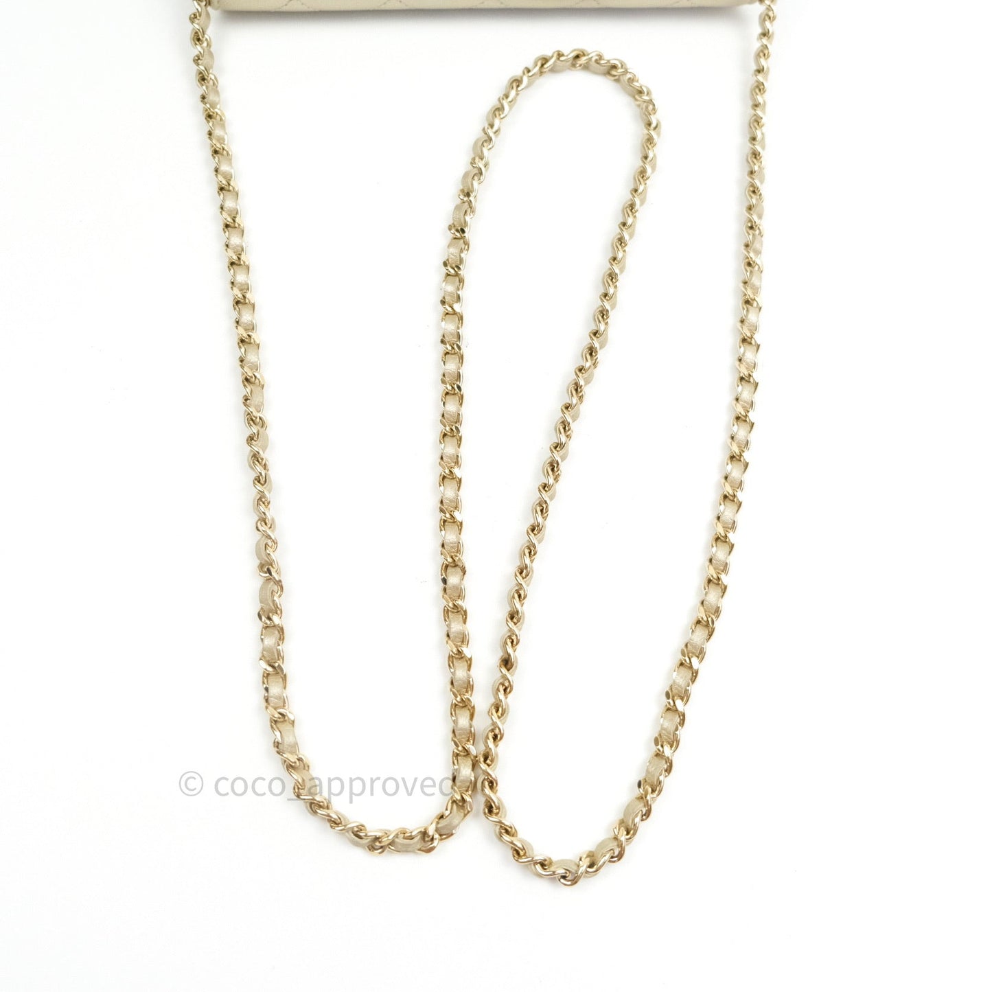 Chanel Quilted Wallet on Chain WOC Light Gold Caviar Gold Hardware