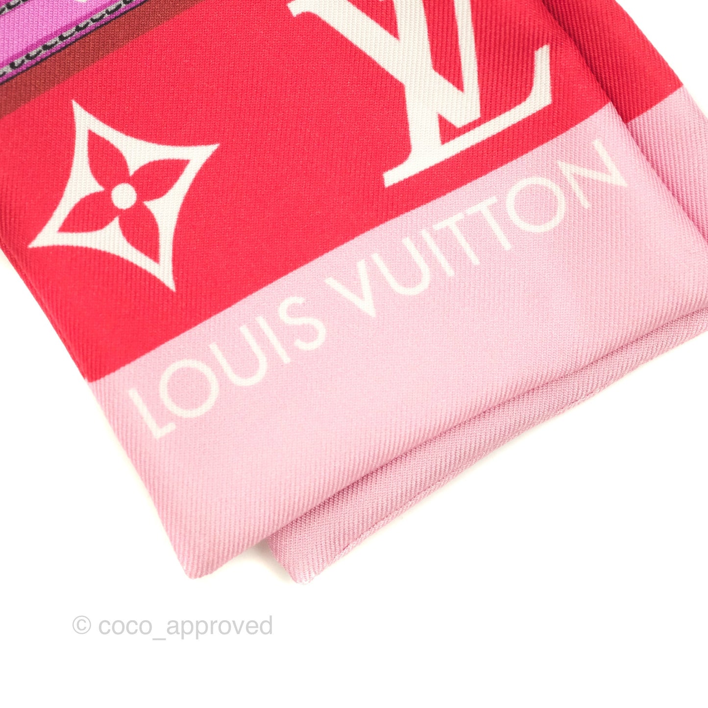 Louis Vuitton Confidential Rouge Silk Twilly