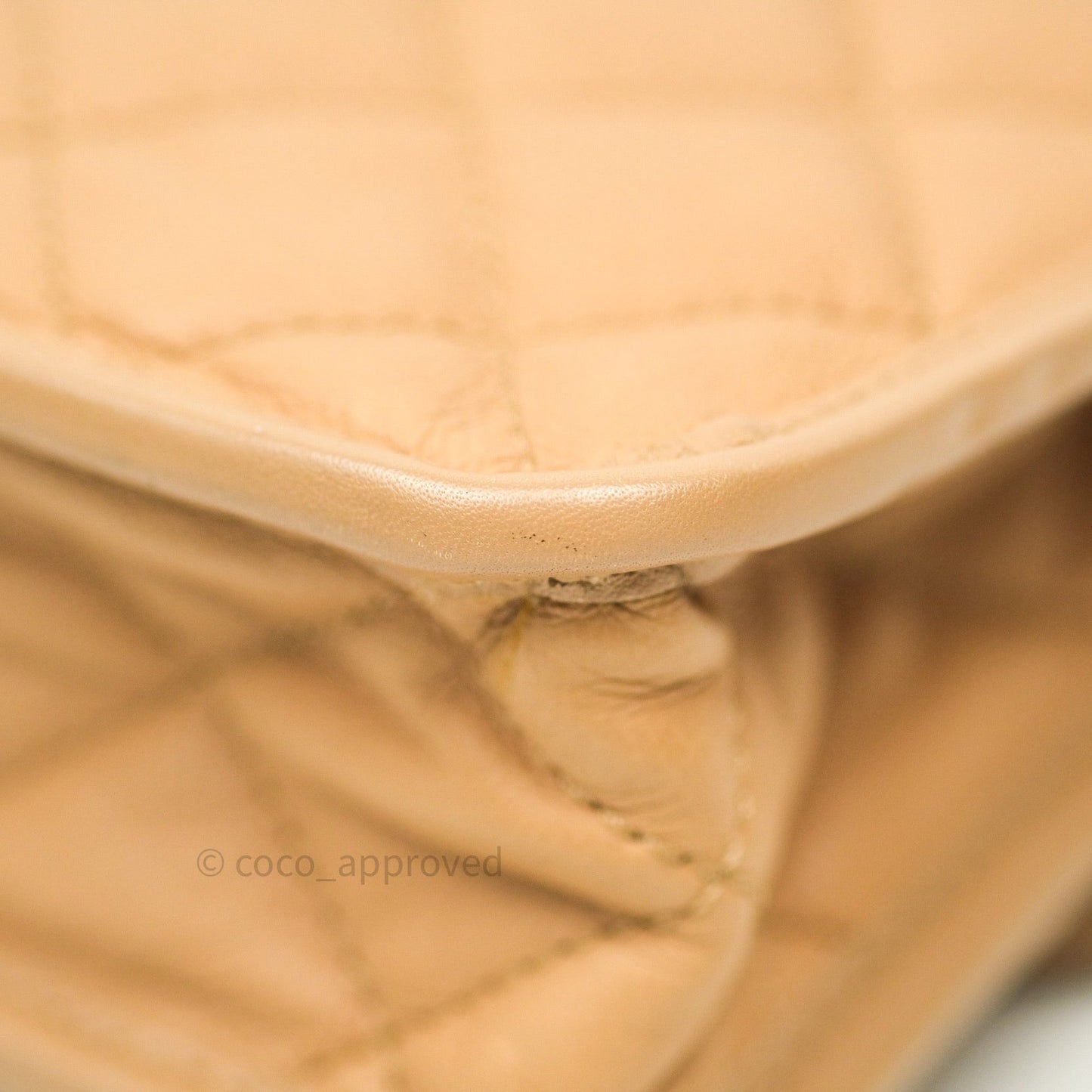Chanel French Riviera Medium Flap Dark Beige Grained Calfskin Ruthenium Hardware