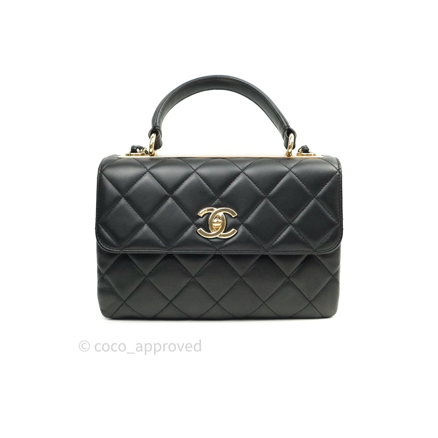 Chanel Trendy CC Small Black Lambskin Gold Hardware
