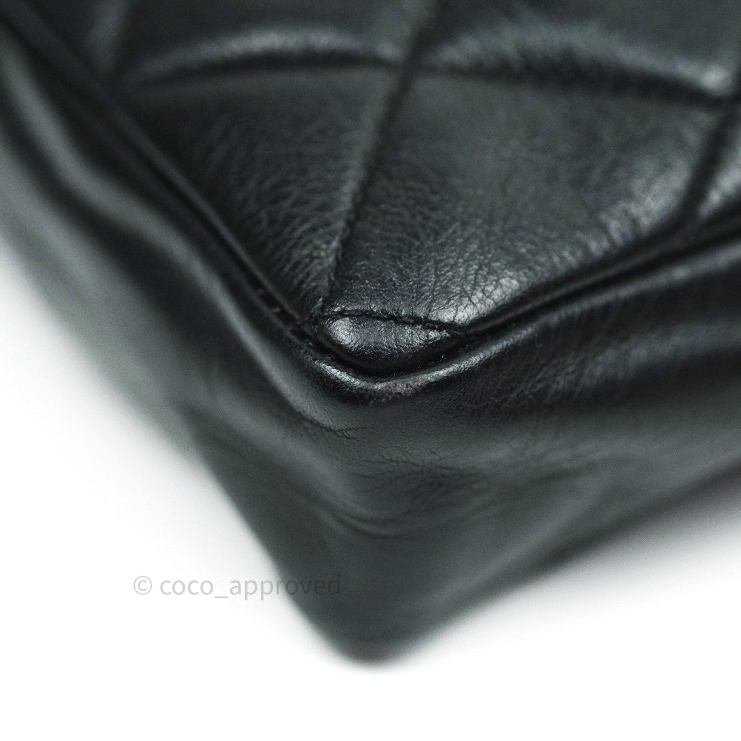 Chanel Quilted Belt Bag Black Lambskin 24K Gold Hardware