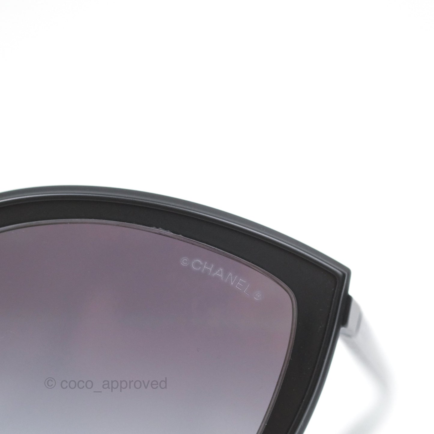Chanel Cat Eye Sunglasses Matte Black