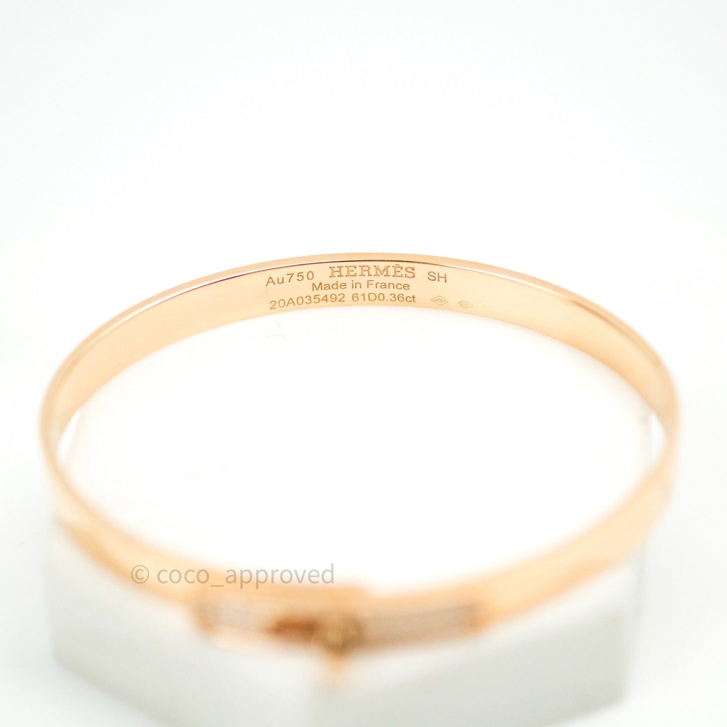 Hermès Bracelet Kelly H Diamonds Rose Gold PM