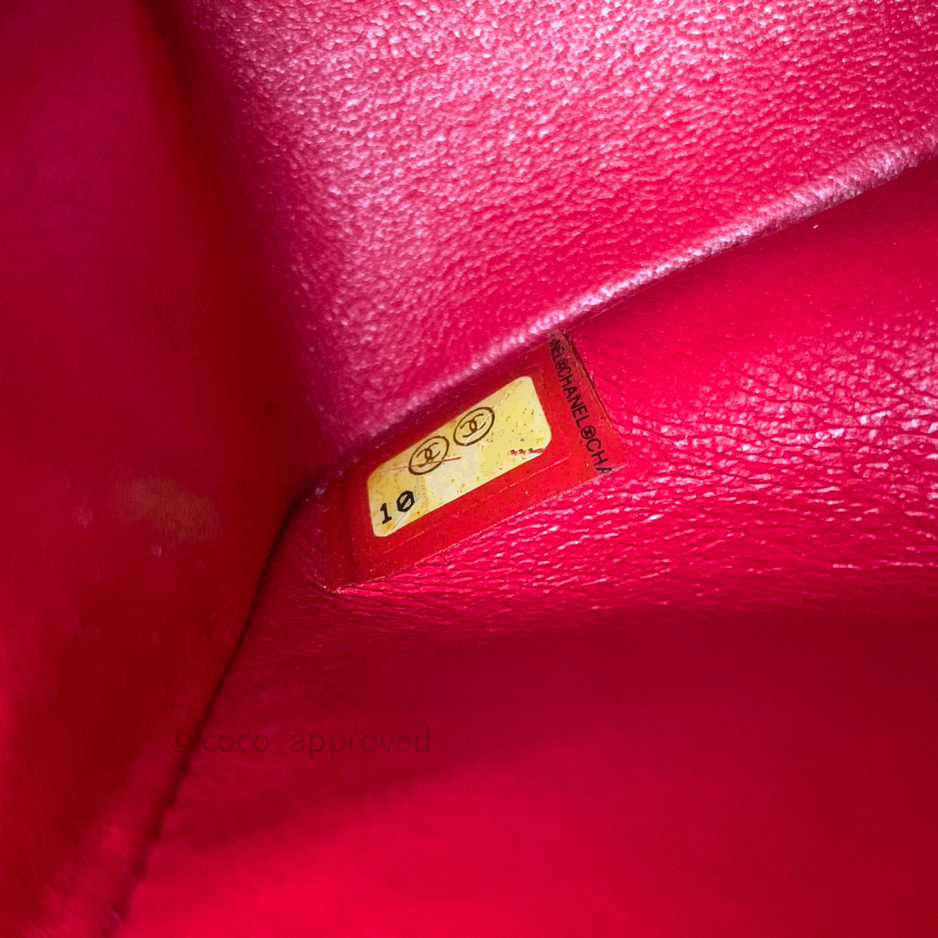 Chanel Classic M/L Medium Double Flap Bag Red Lambskin Silver Hardware