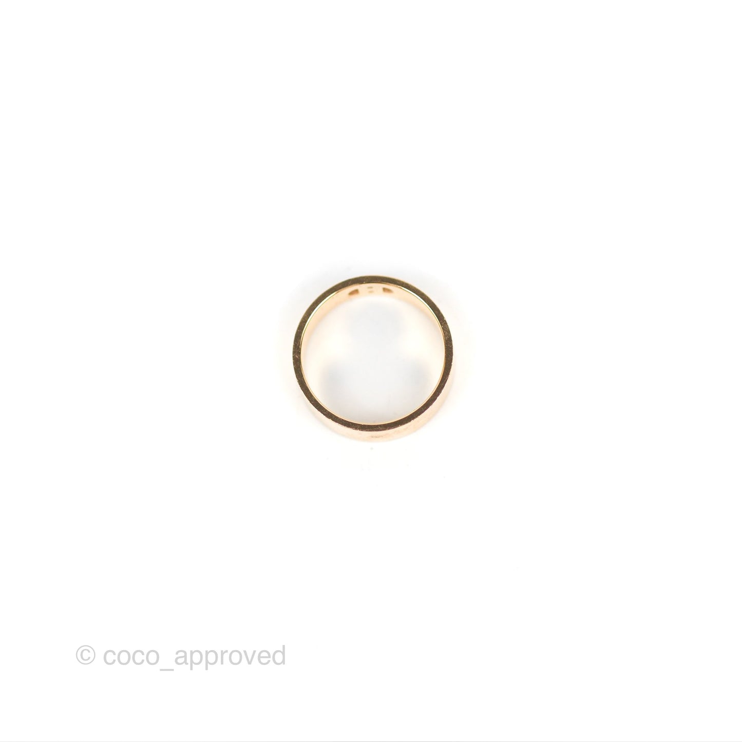 Hermes Rose Gold Diamond H d'ancre Ring 51