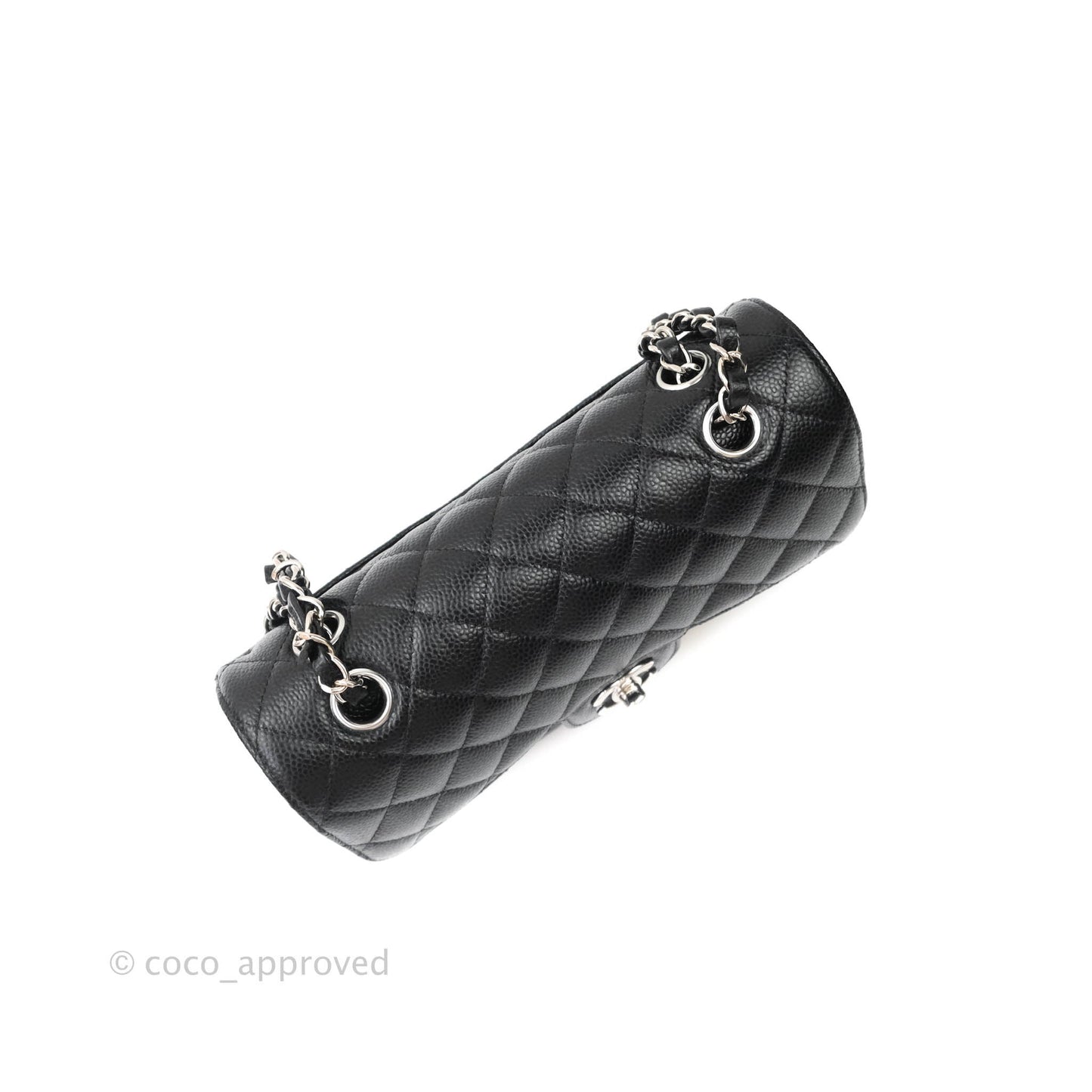 Chanel Classic Small S/M Flap Black Caviar Silver Hardware