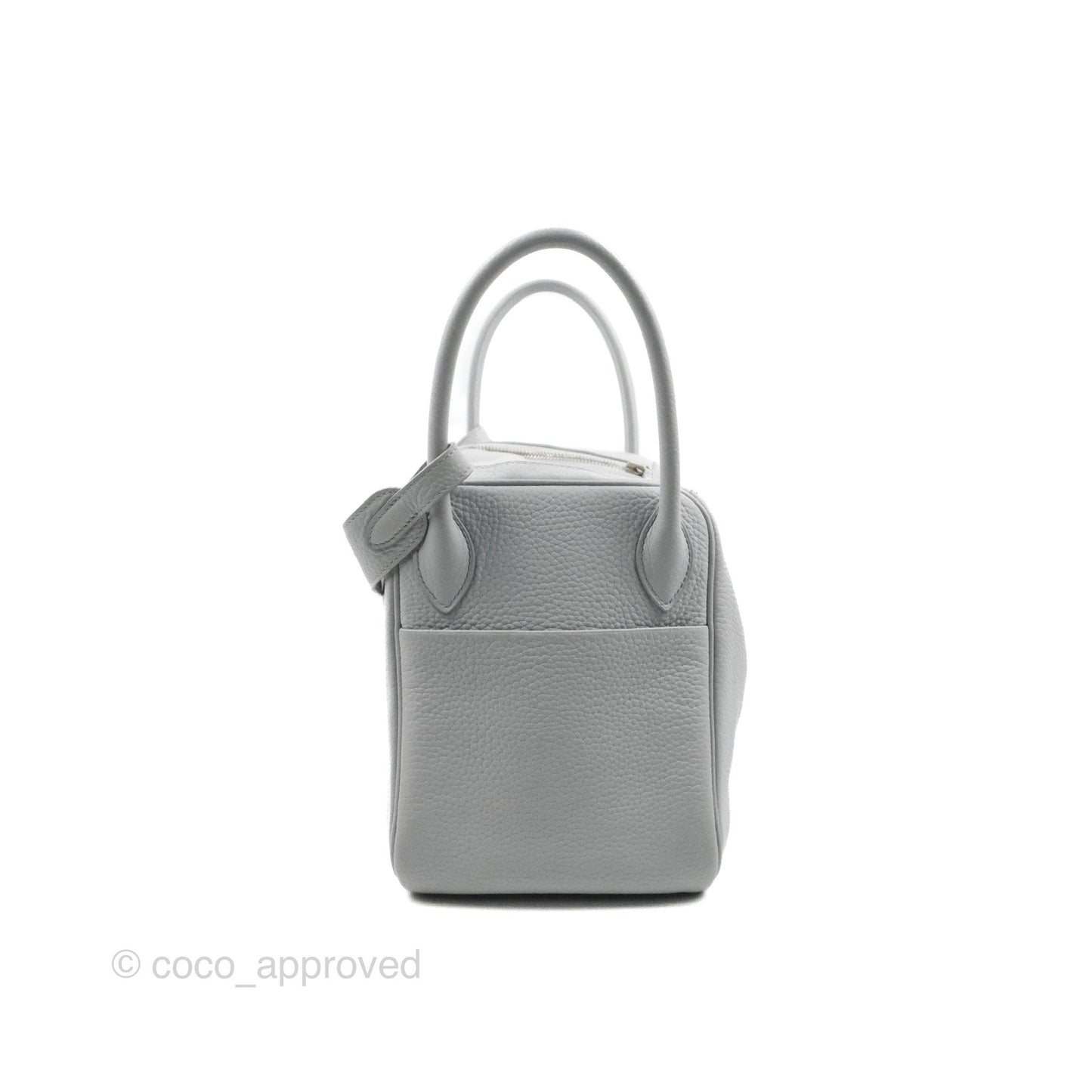 Hermès Lindy 30 Bleu Pale Clemence Palladium Hardware