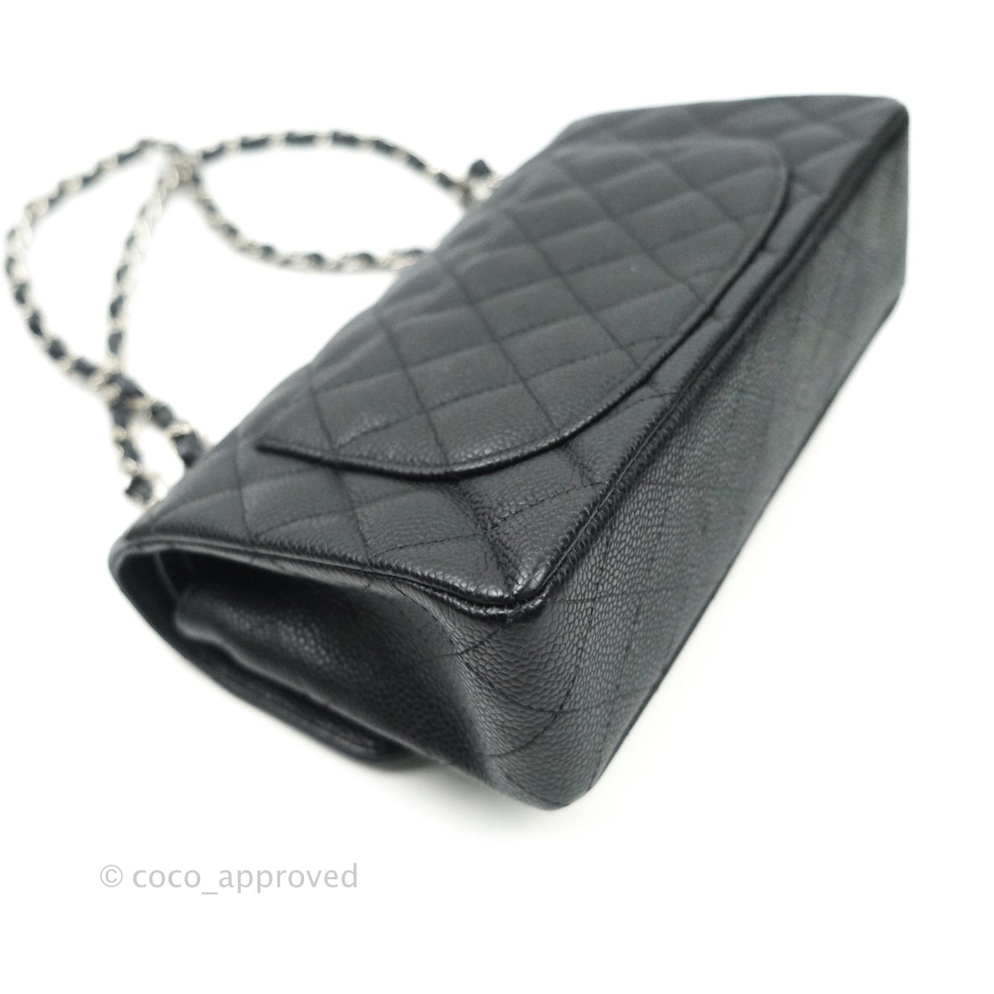 Chanel Classic Small S/M Flap Black Caviar Silver Hardware