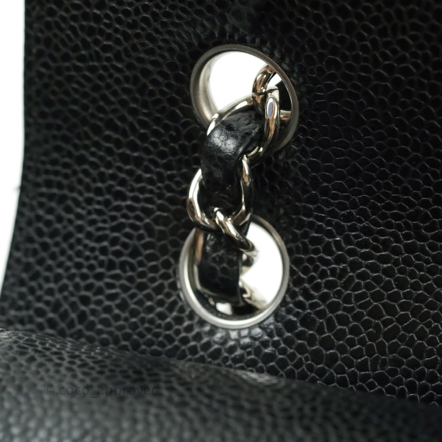 Chanel Classic Small S/M Flap Black Caviar Silver Hardware