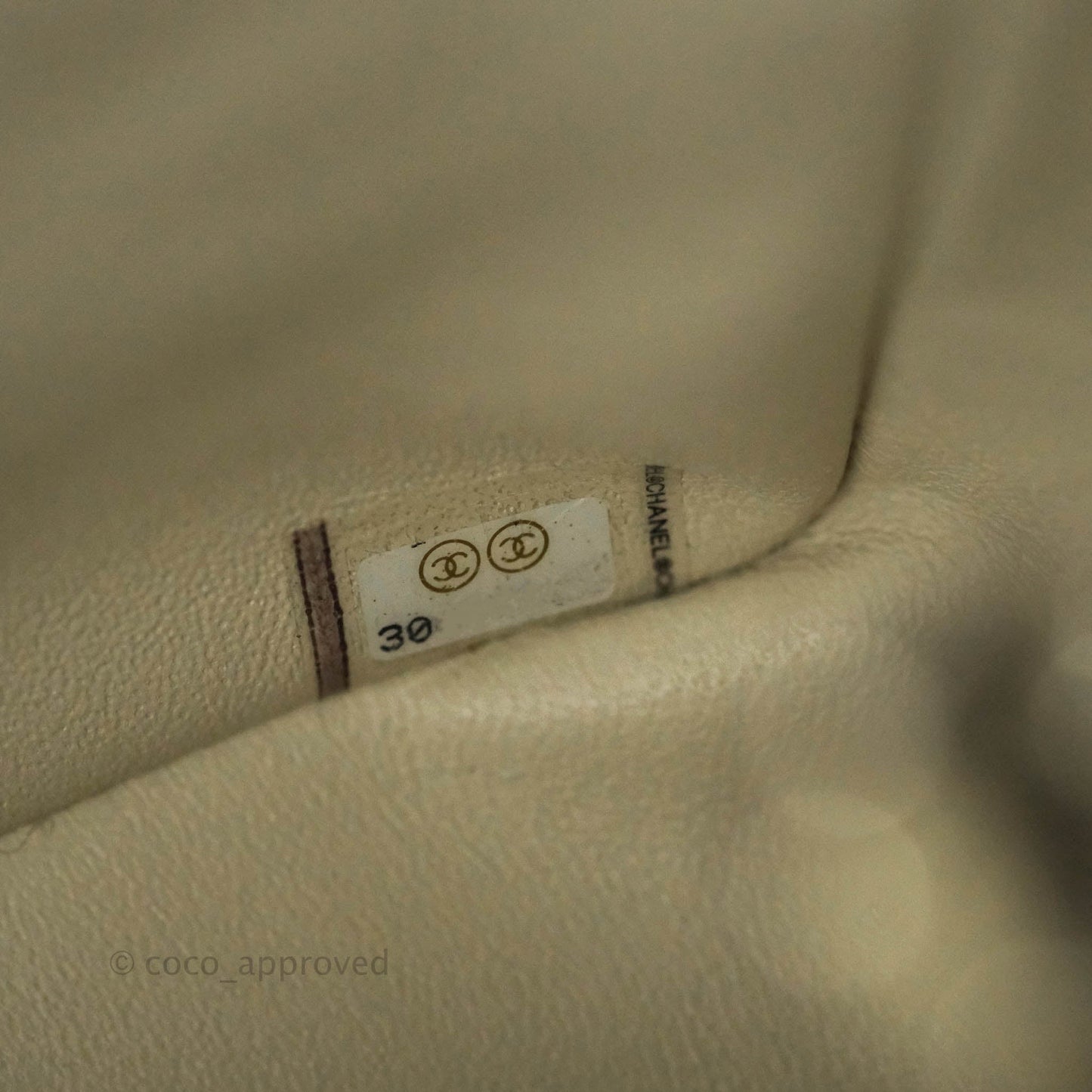 Chanel Mini Square Chevron Ivory Cream Lambskin Silver Hardware
