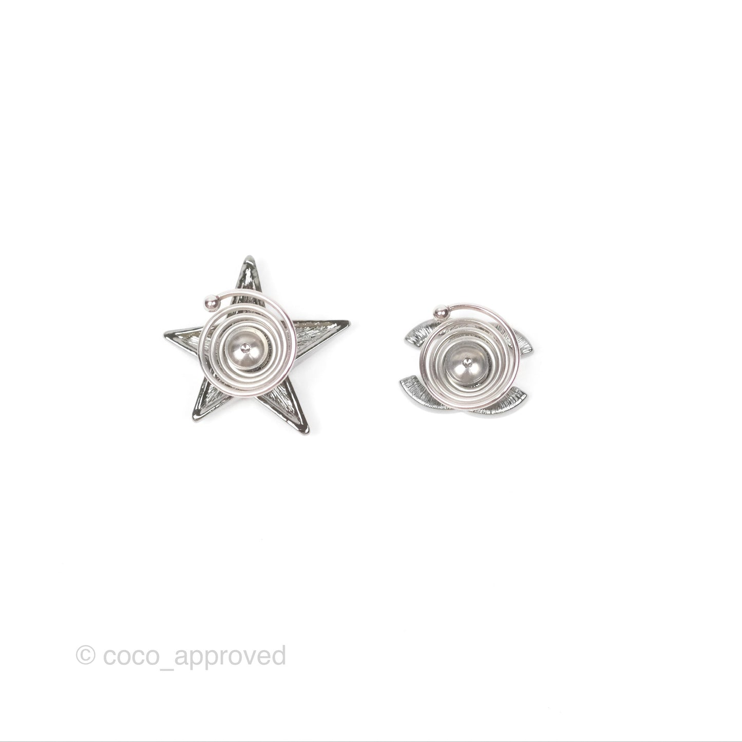 Chanel CC Crystal Star Hair Accessories Gun Metal 22C