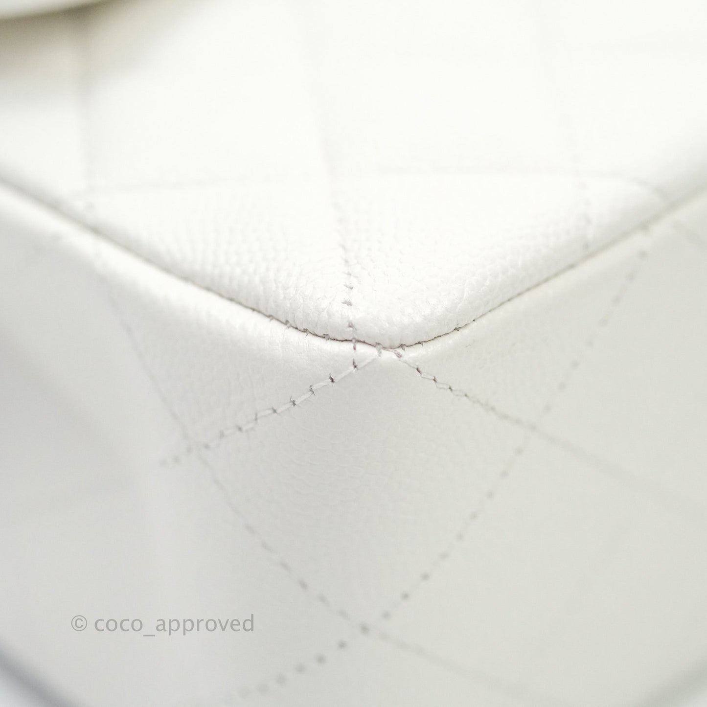 Chanel Classic Small S/M Flap Ivory White Caviar Gold Hardware