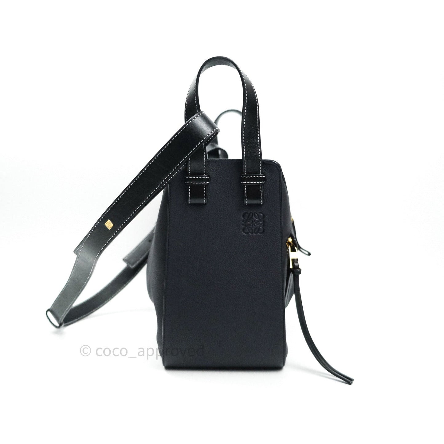 Loewe Small Hammock Navy Classic Calfskin Navy Gold Hardware