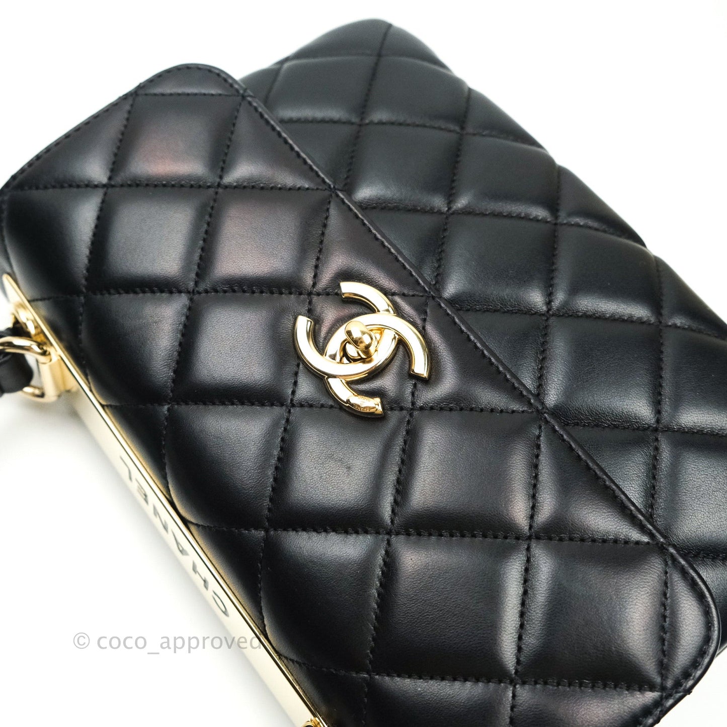 Chanel Trendy CC Quilted Small Black Lambskin Gold Hardware