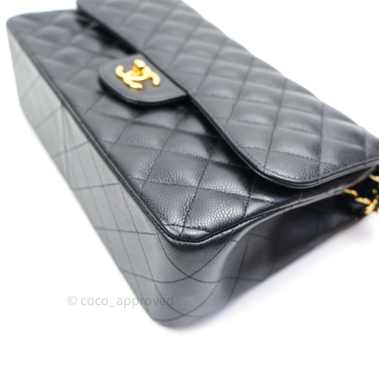 Chanel Jumbo Double Flap Black Caviar Gold Hardware⁣⁣