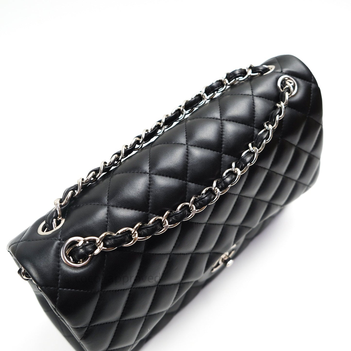 Chanel Jumbo Double Flap Black Lambskin Silver Hardware⁣⁣