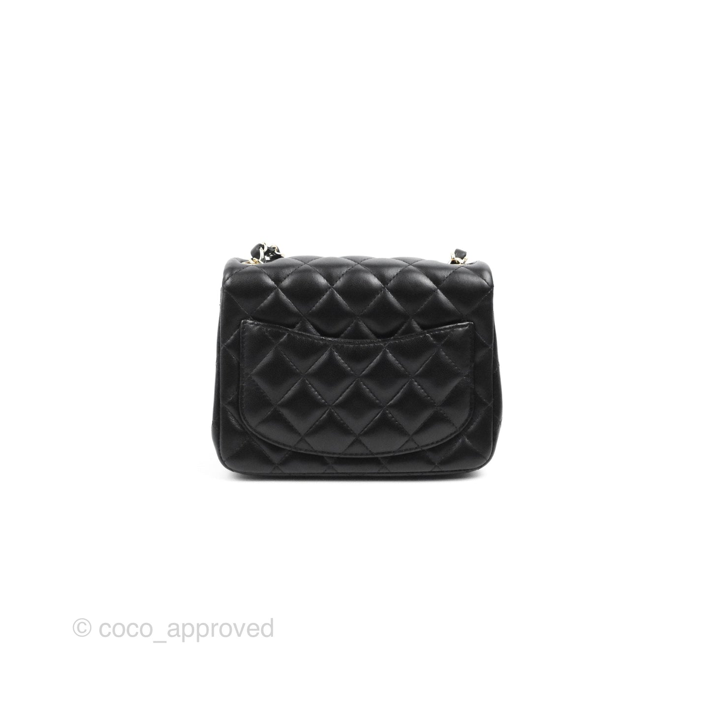 Chanel Mini Square Black Lambskin Gold Hardware
