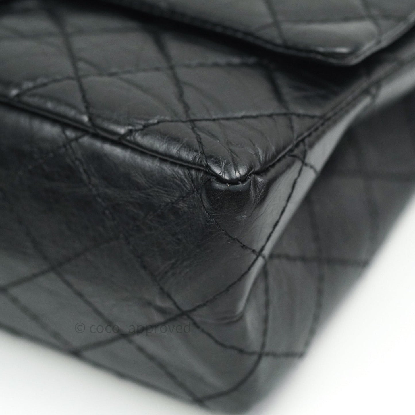 Chanel Reissue Quilted Aged Calfskin Black Gold Hardware 226