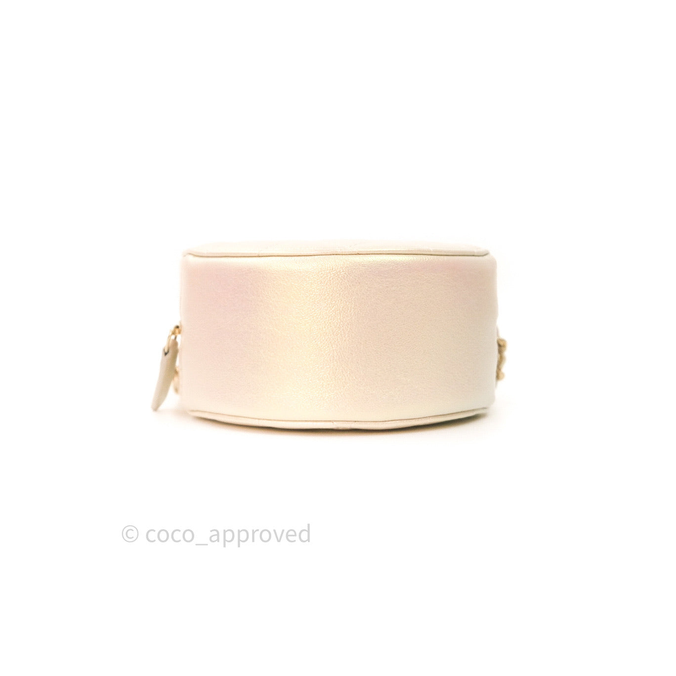 Chanel Round Circle Bag Iridescent Ivory Gold Hardware 20A