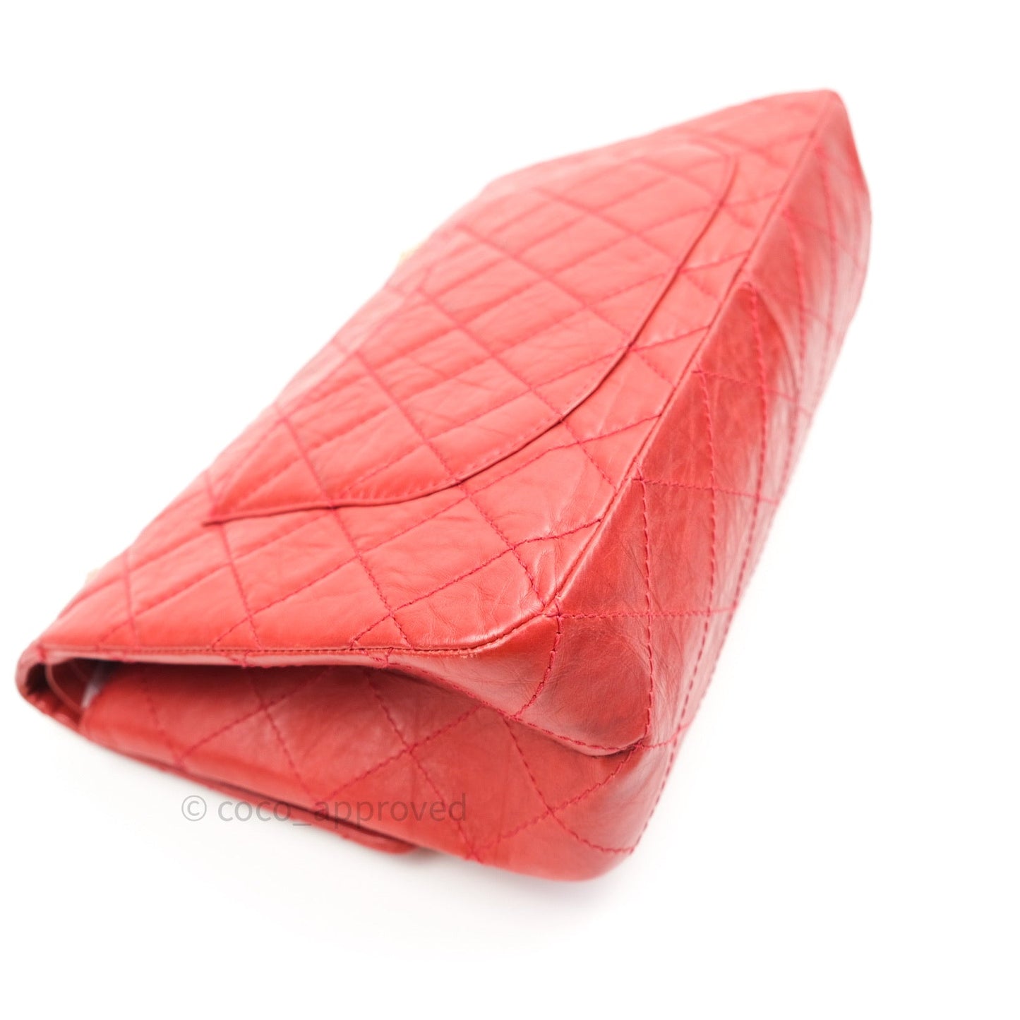 Chanel Reissue Quilted Aged Calfskin Coral Red Ruthenium Hardware 227