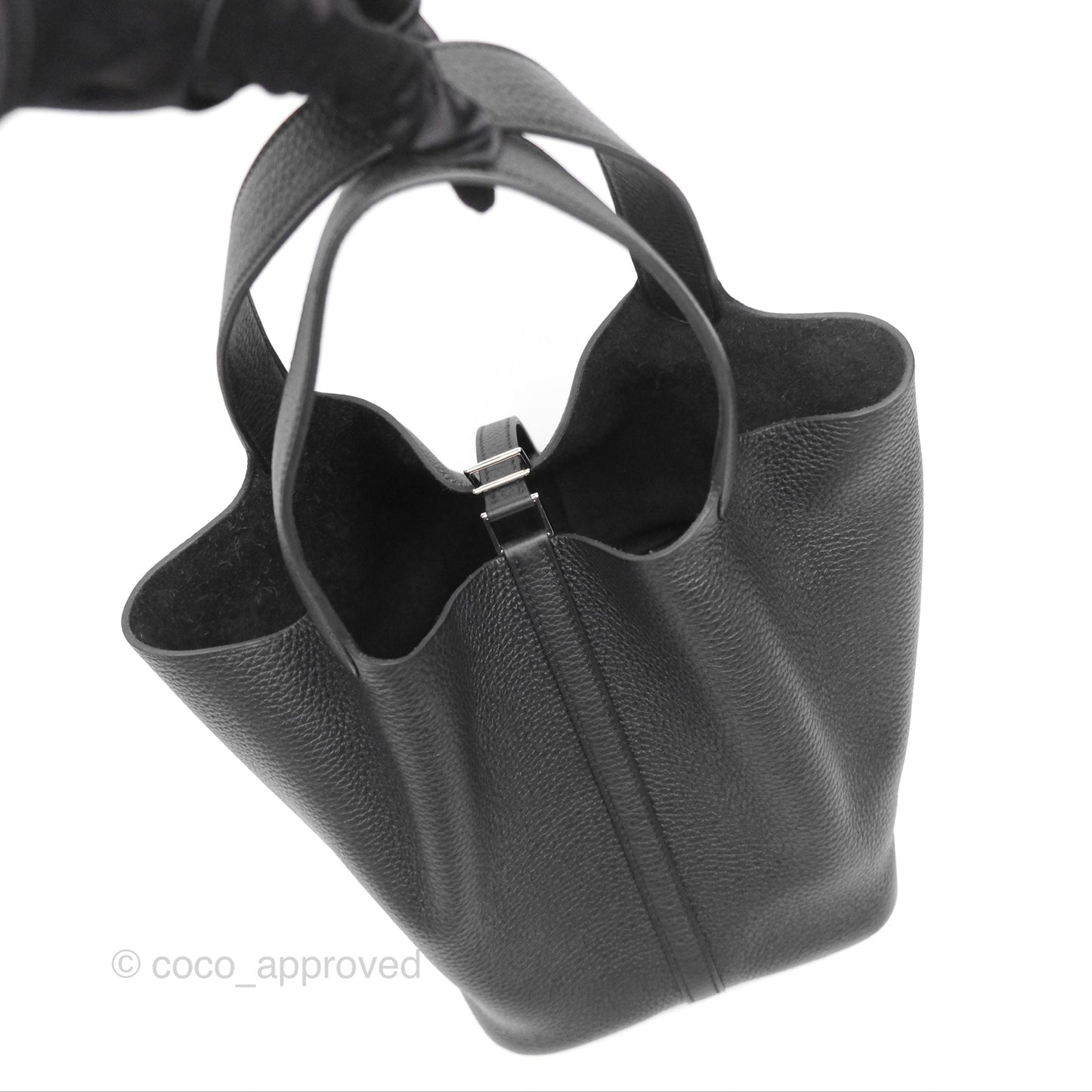 Hermès Picotin 22 Black Noir 89 Clemence Palladium Hardware