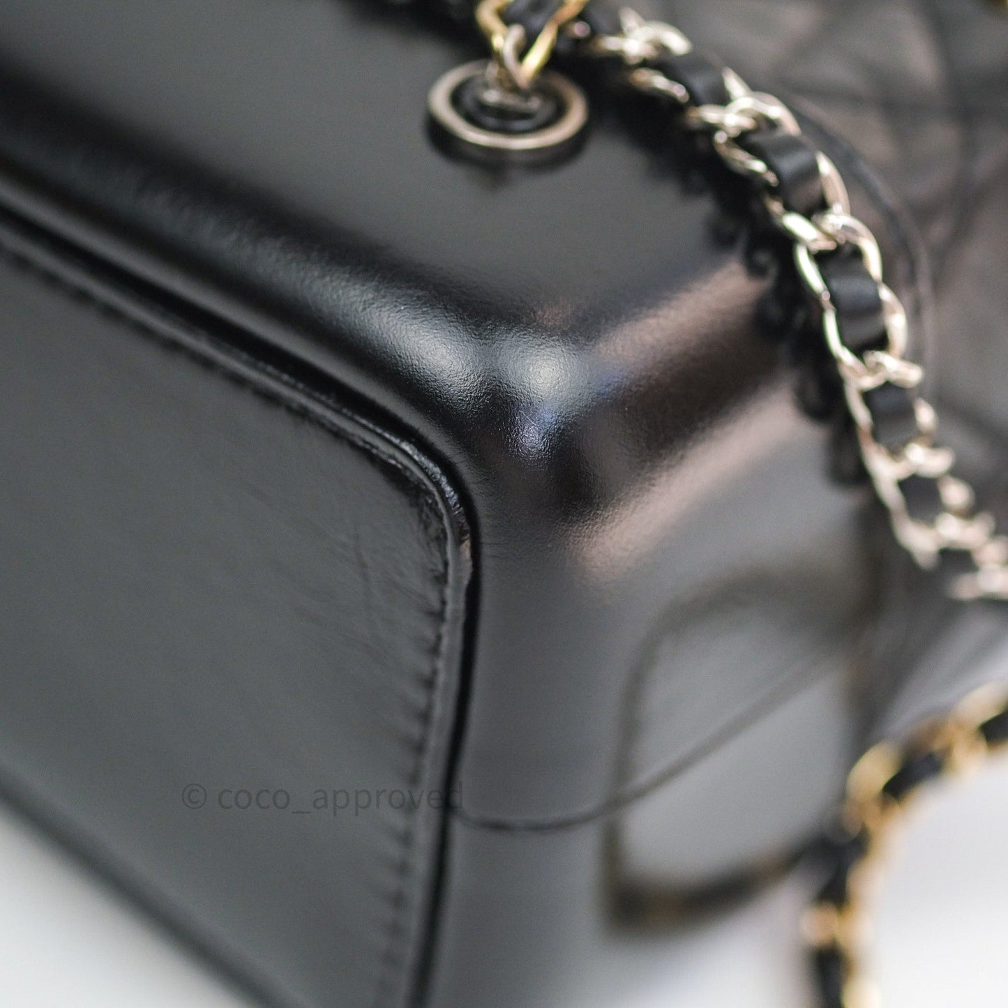 Chanel Gabrielle Backpack Black Aged Calfskin Small Black