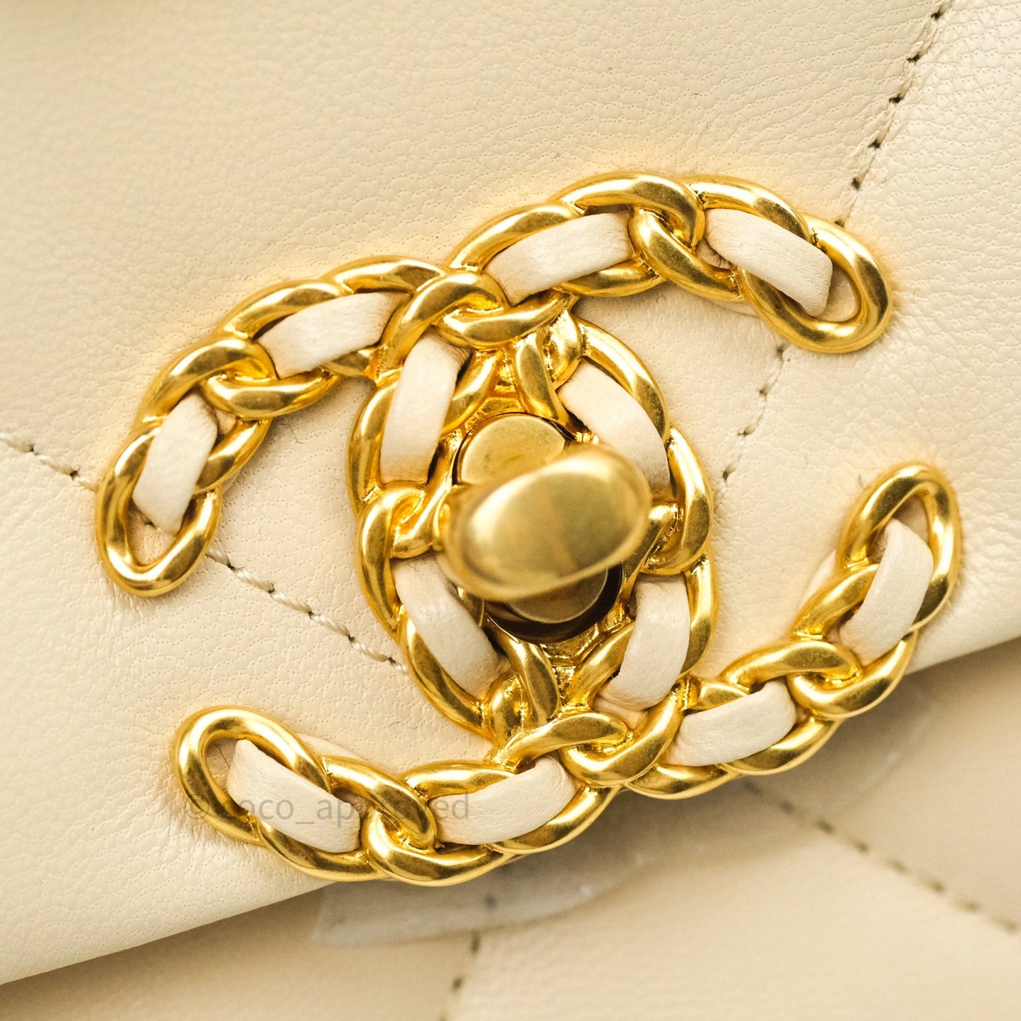 Chanel 19 Small Beige Goatskin Mixed Hardware 20A